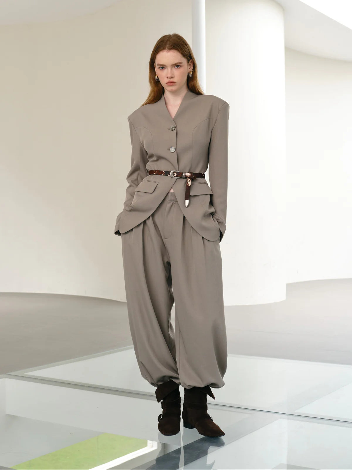 Zelda Pants Taupe Grey