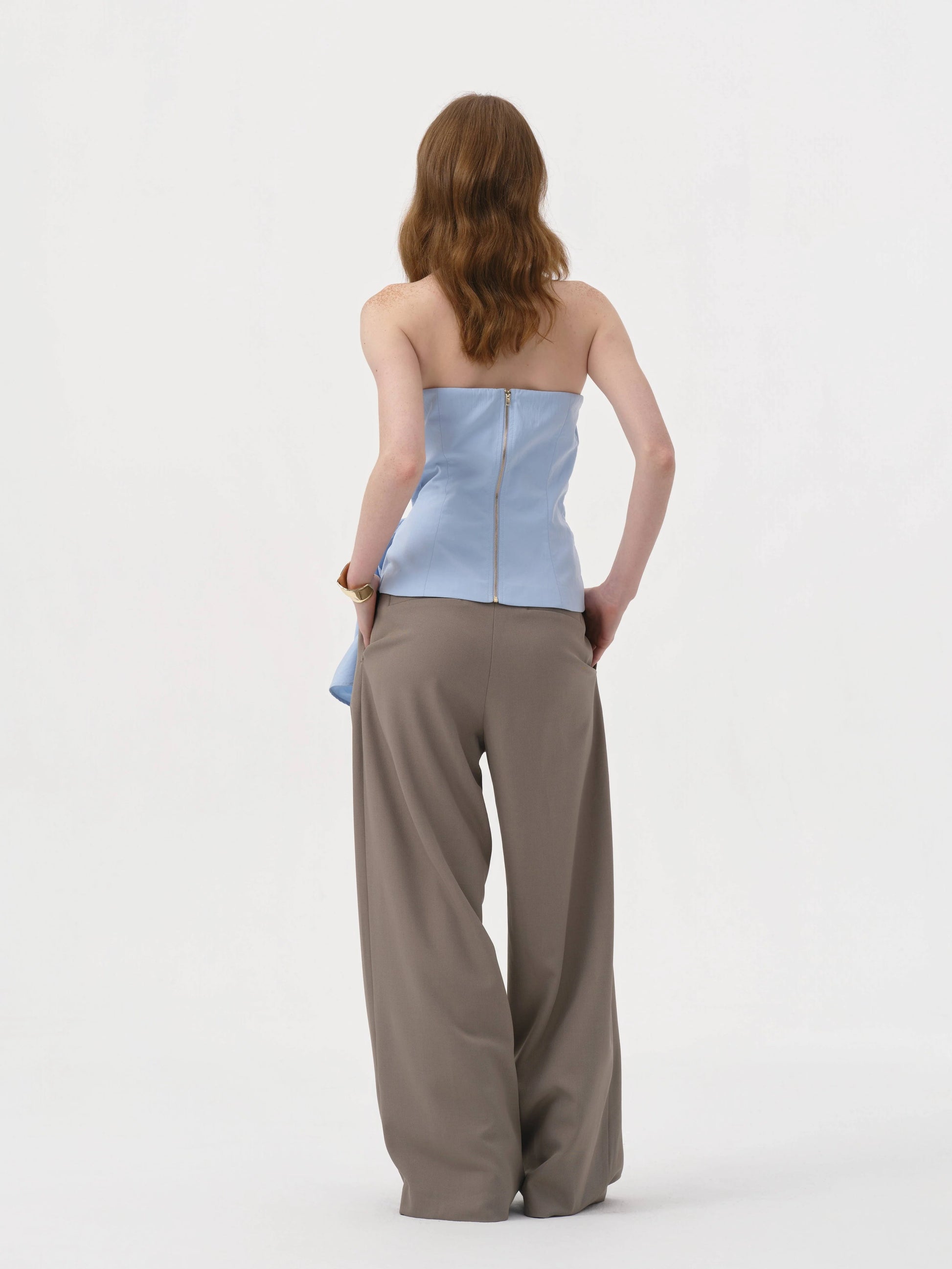 Veneta Bustier Top Sky Blue