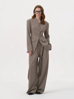 Zelda Blazer Taupe Grey