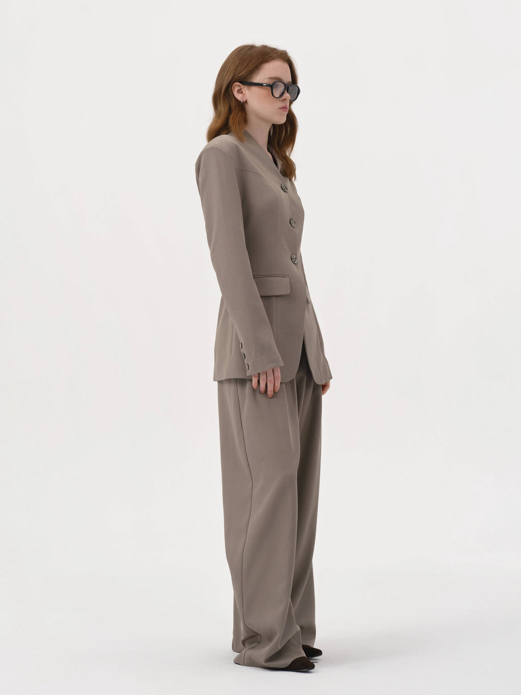 Zelda Blazer Taupe Grey