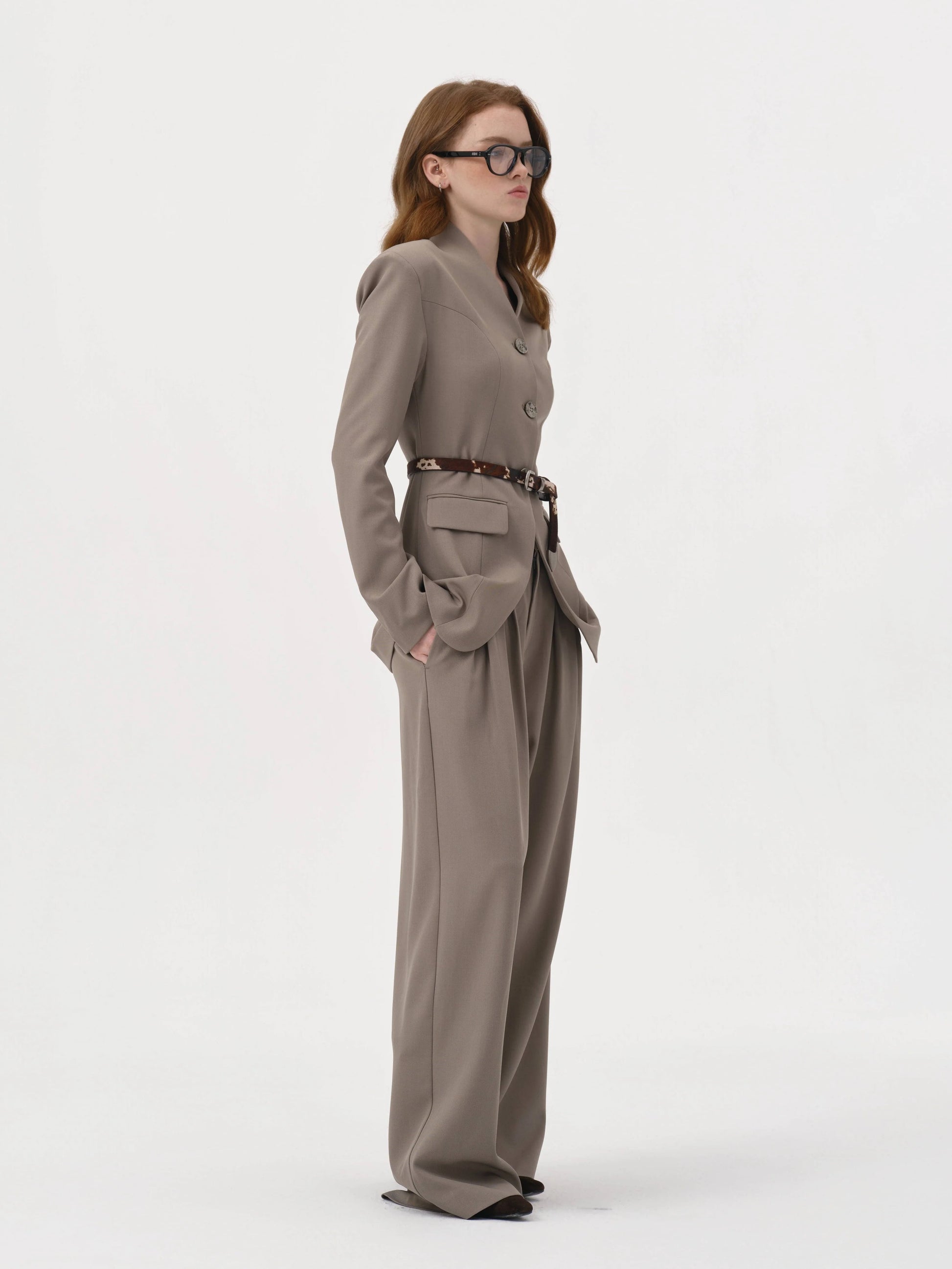 Zelda Pants Taupe Grey