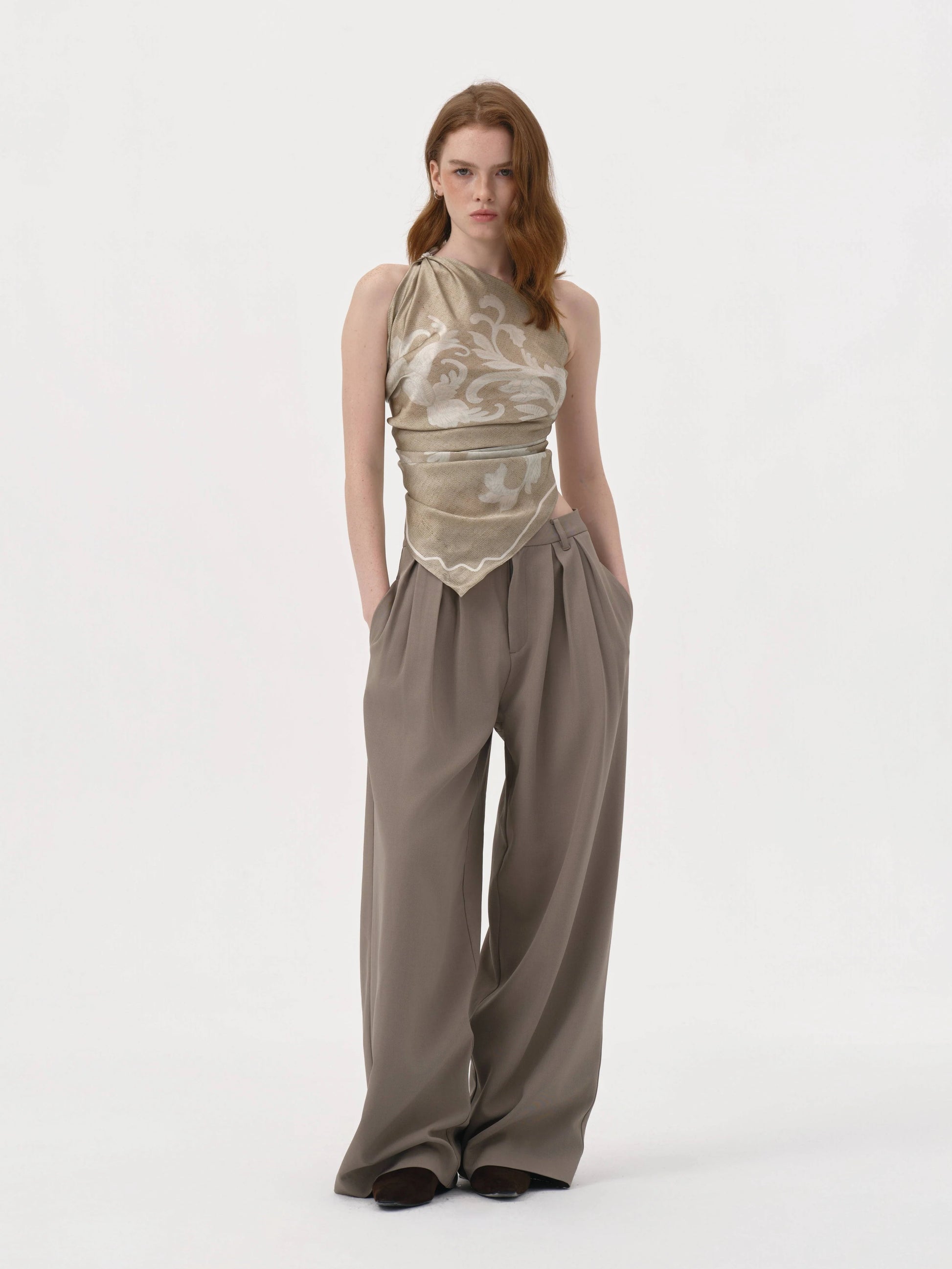 Zelda Pants Taupe Grey