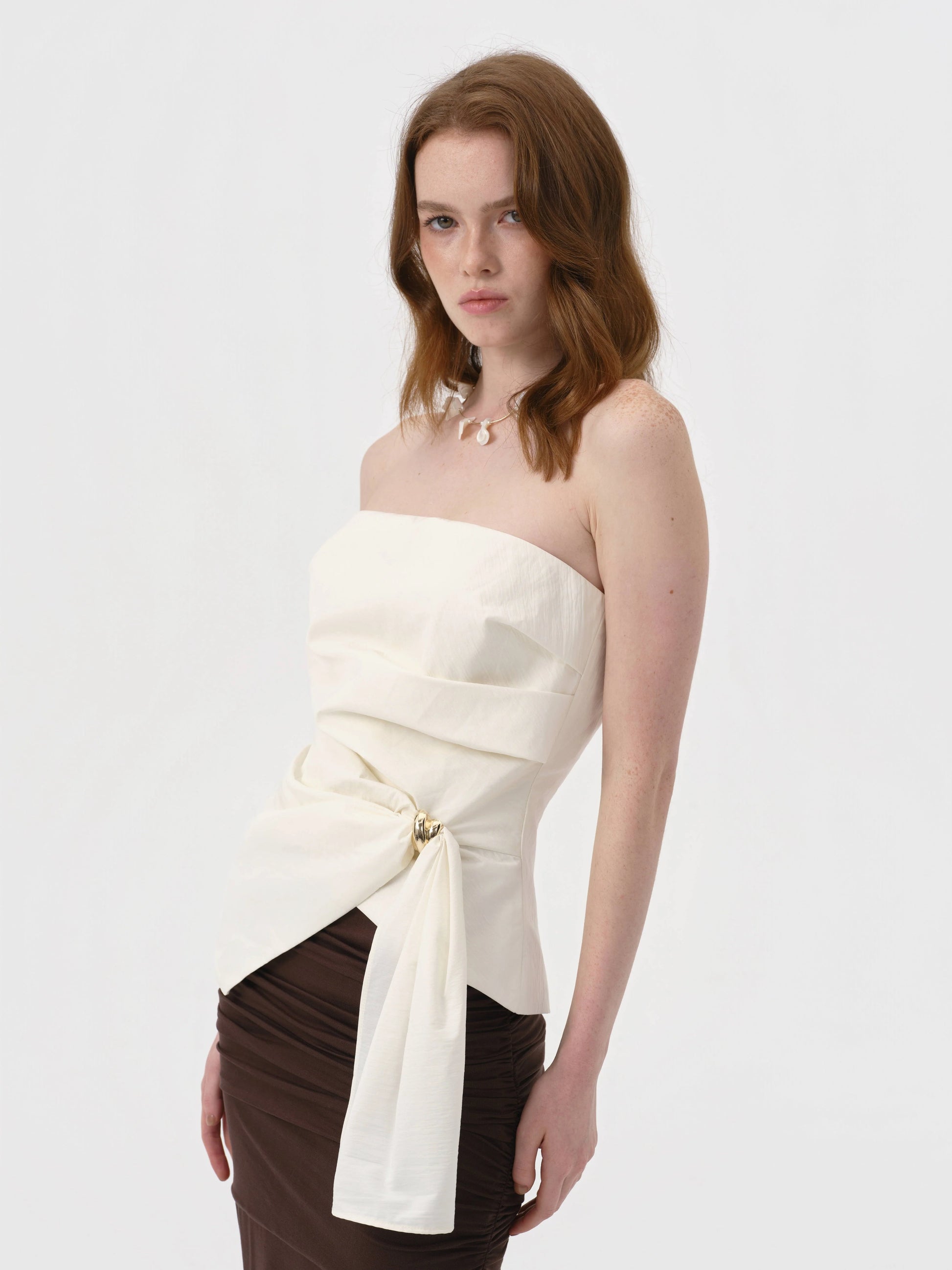 Veneta Bustier Top Ivory