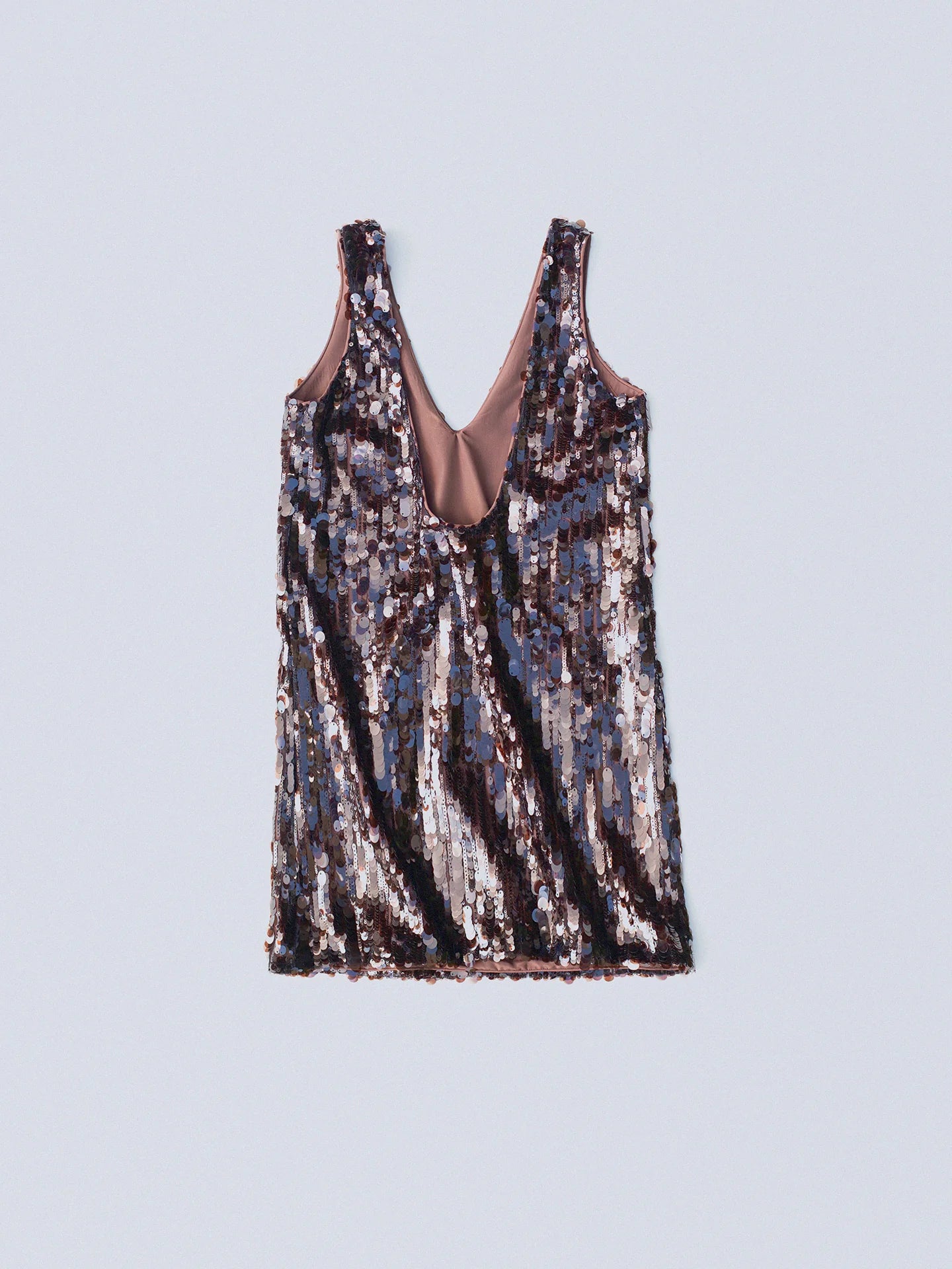 If You Mini Sequin Dress Espresso Brown