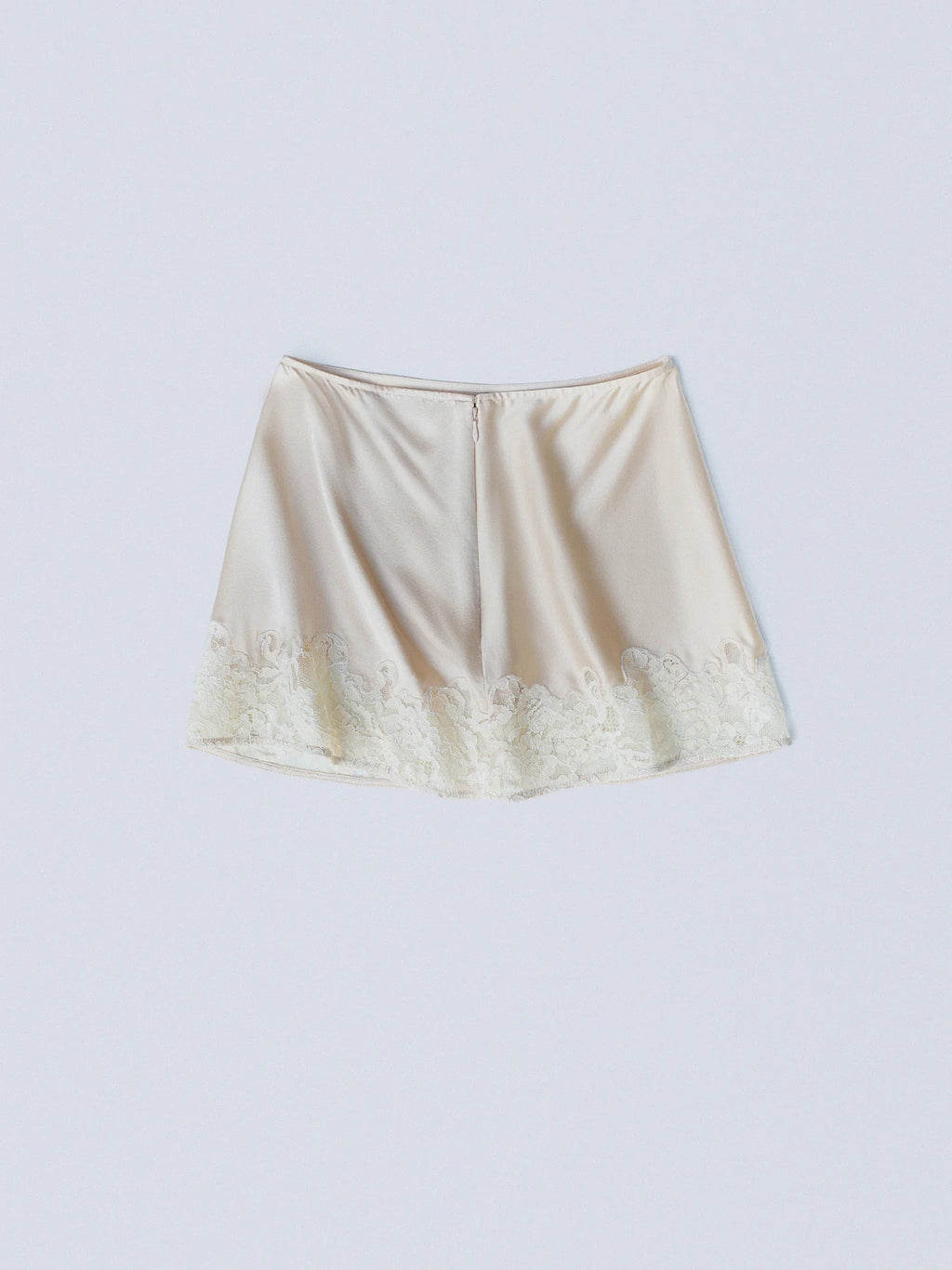 Infatuated Silk Mini Skirt Champagne Veil