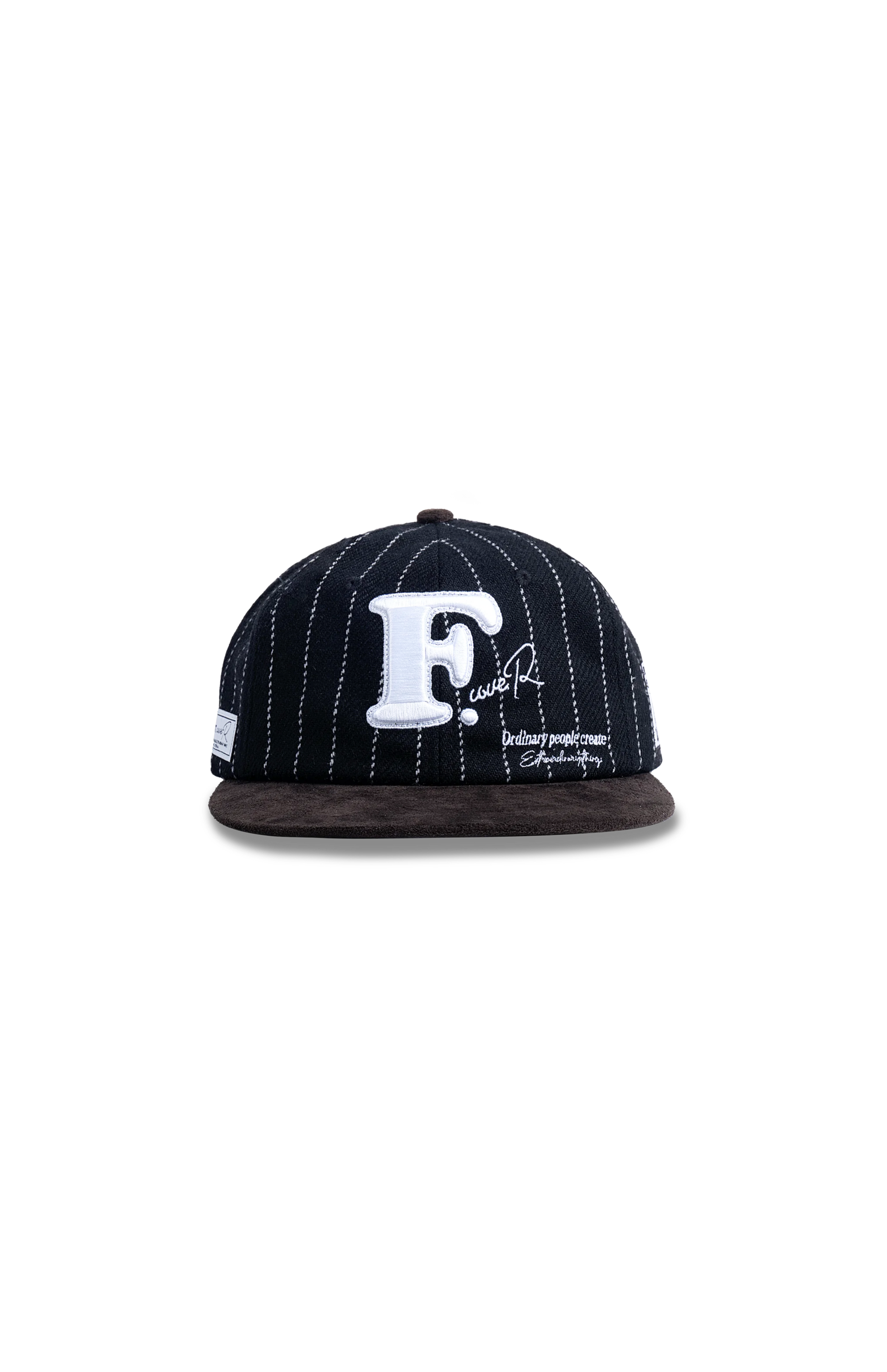 Pinstripe Ball Cap Black