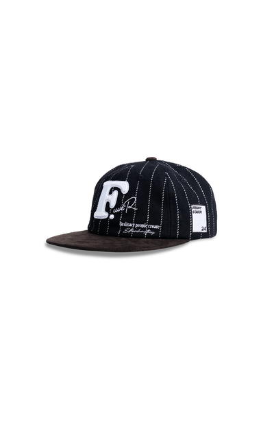 Pinstripe Ball Cap Black