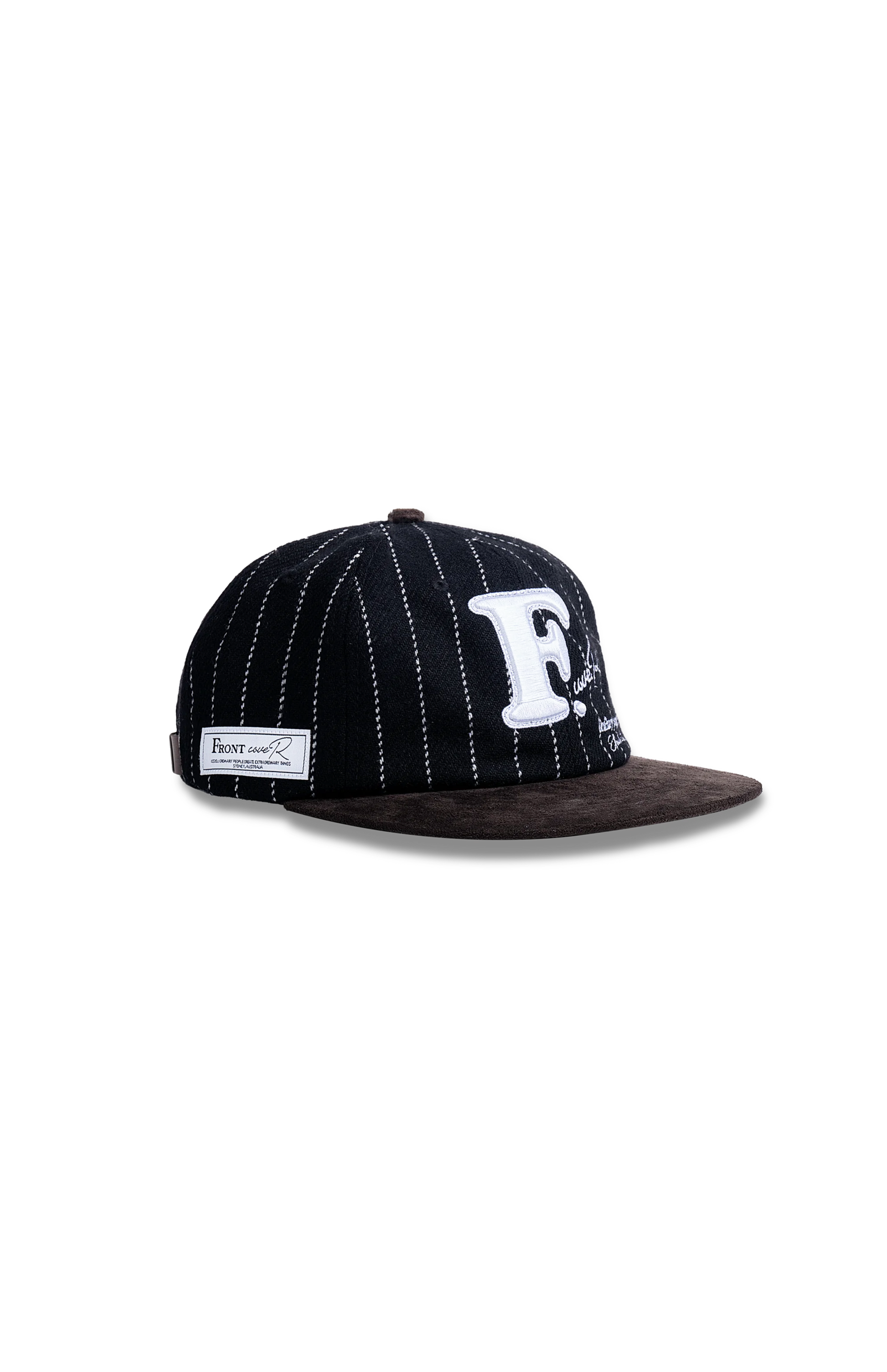 Pinstripe Ball Cap Black