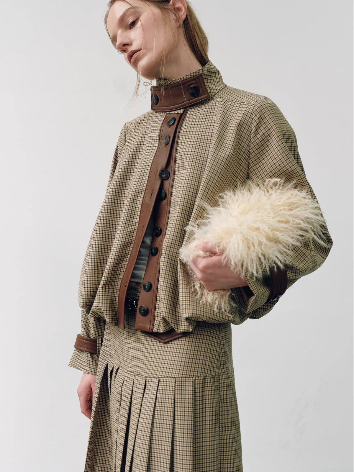 Claudia Jacket Khaki Check