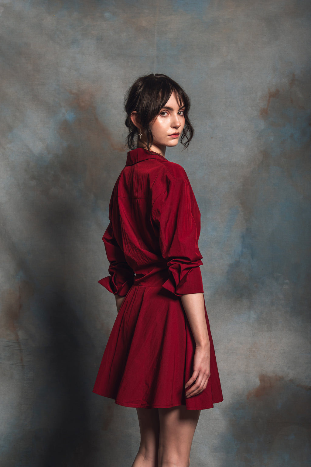 Chloris Berry Shirt Dress