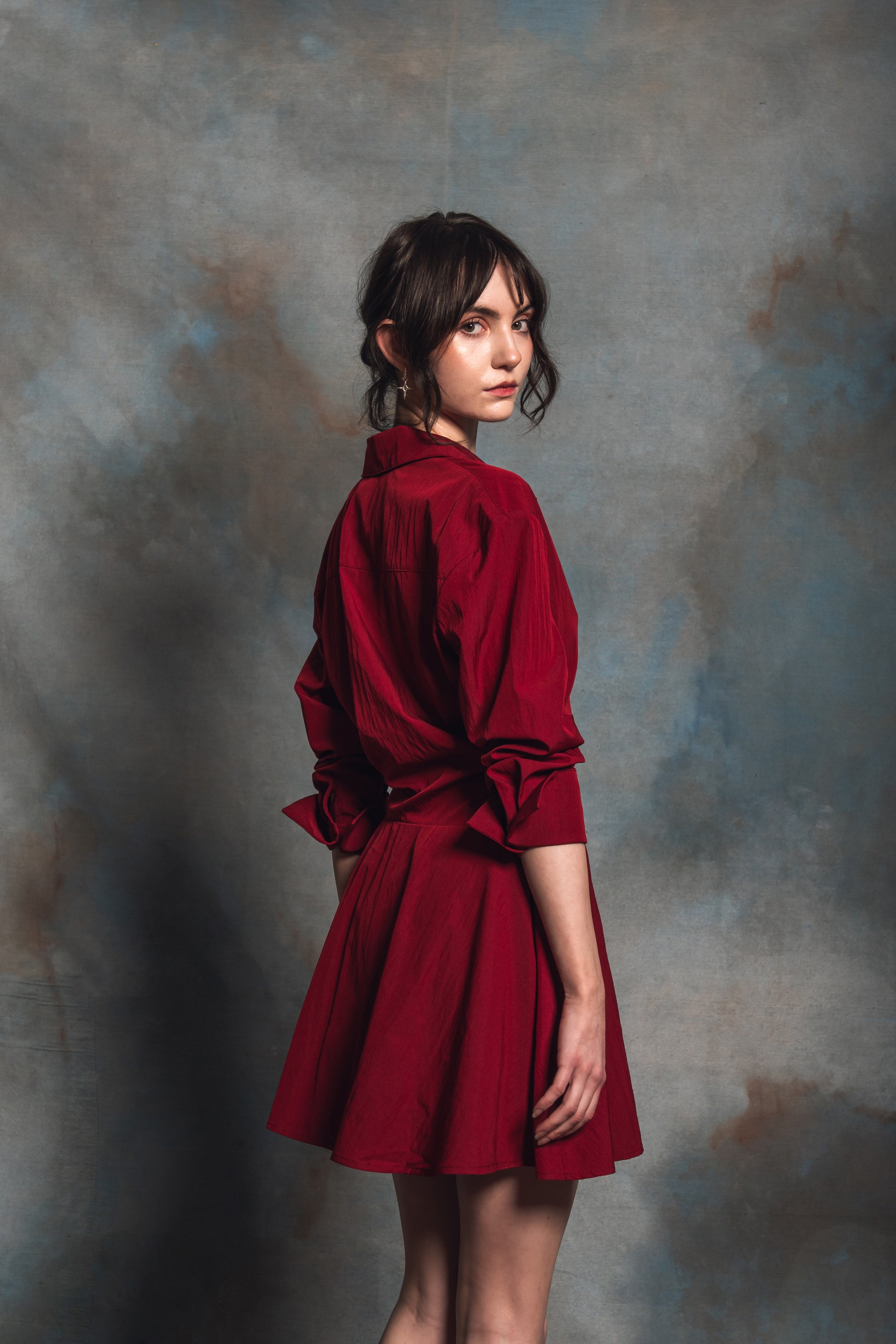 Chloris Berry Shirt Dress