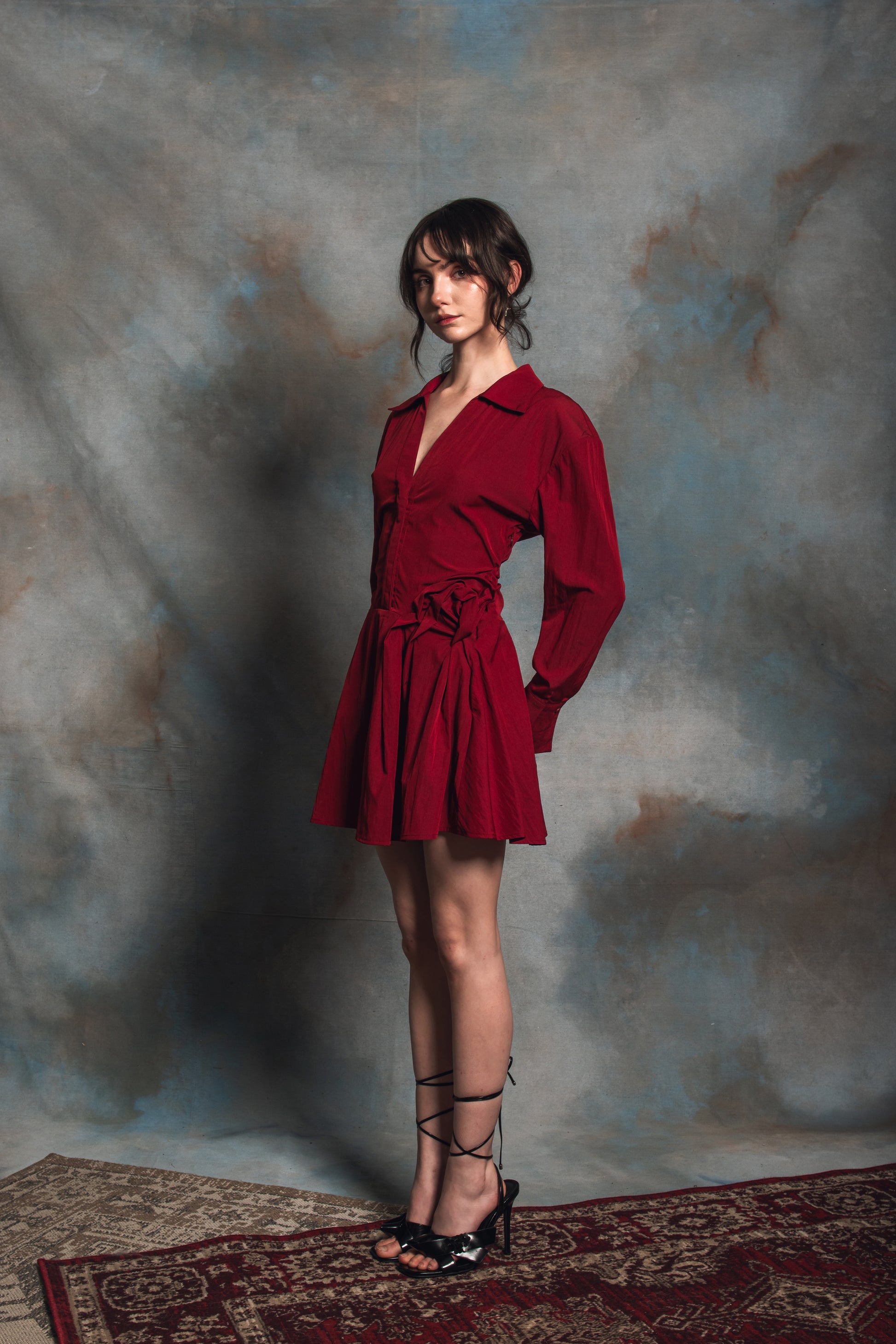 Chloris Berry Shirt Dress