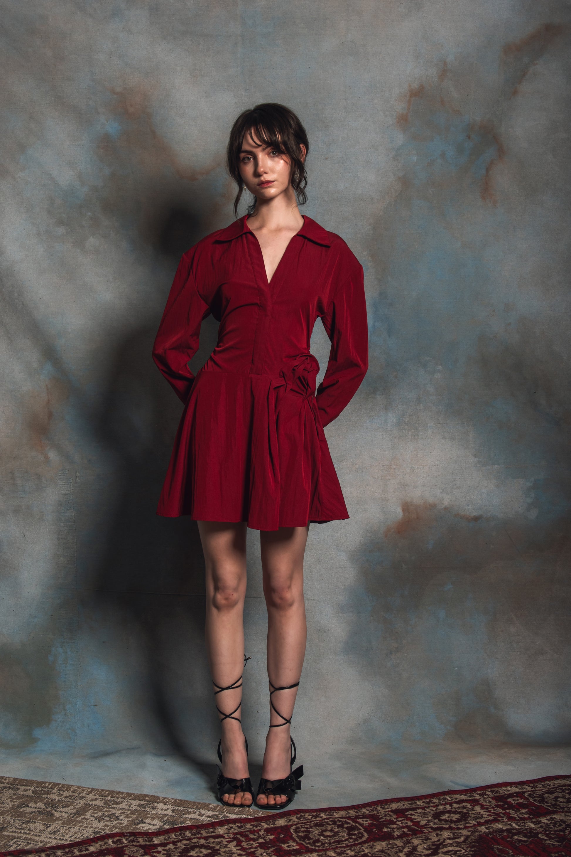 Chloris Berry Shirt Dress