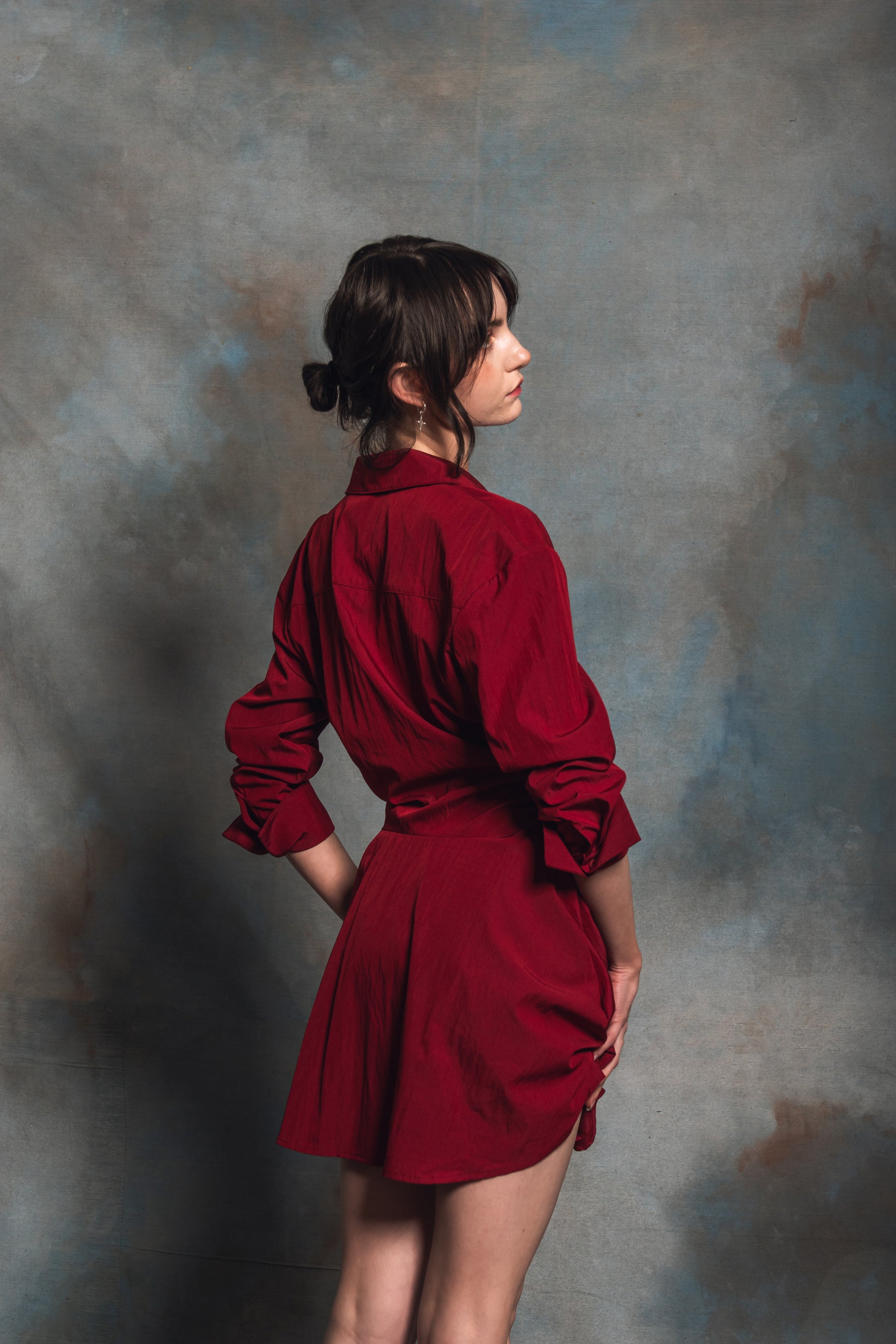Chloris Berry Shirt Dress