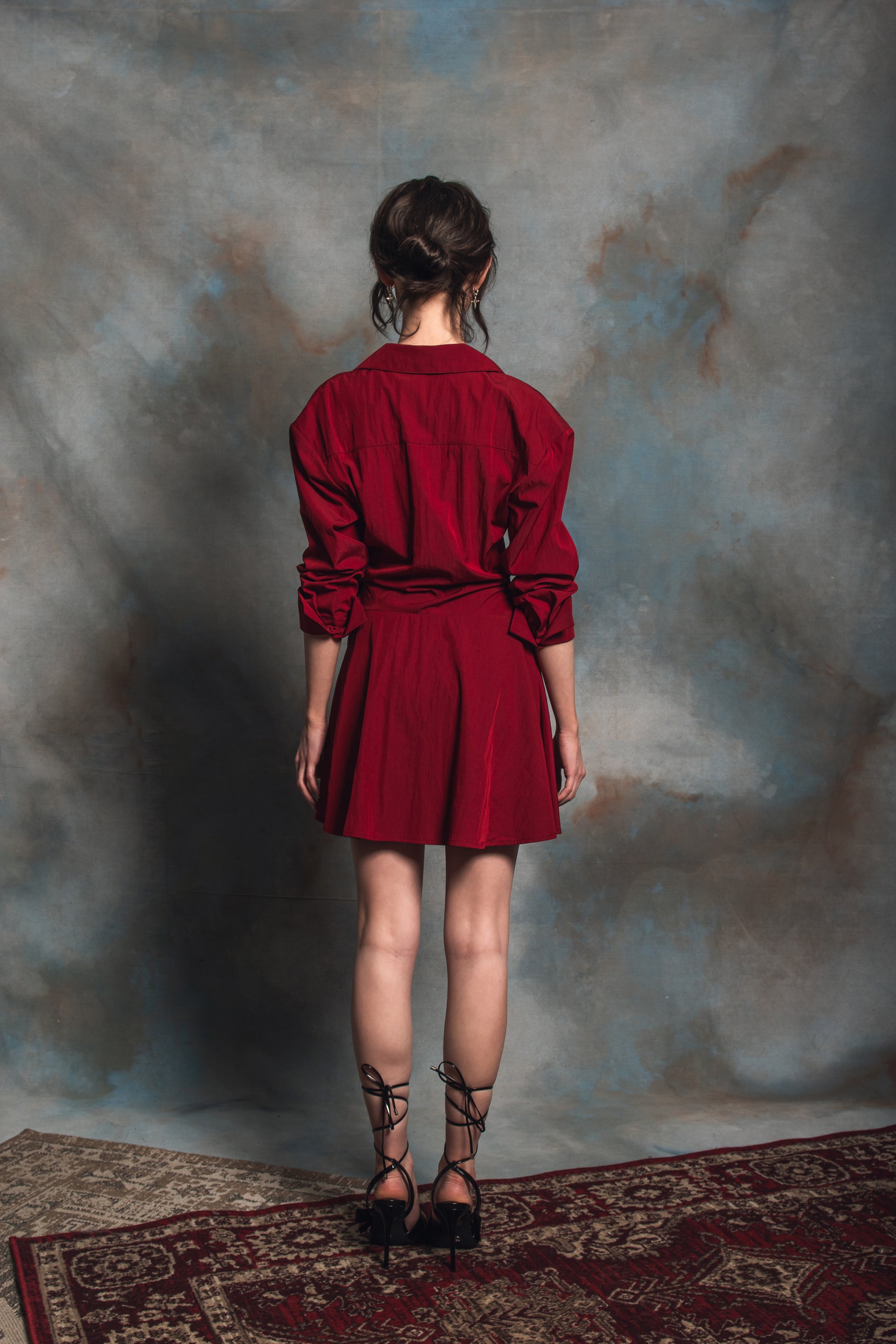 Chloris Berry Shirt Dress