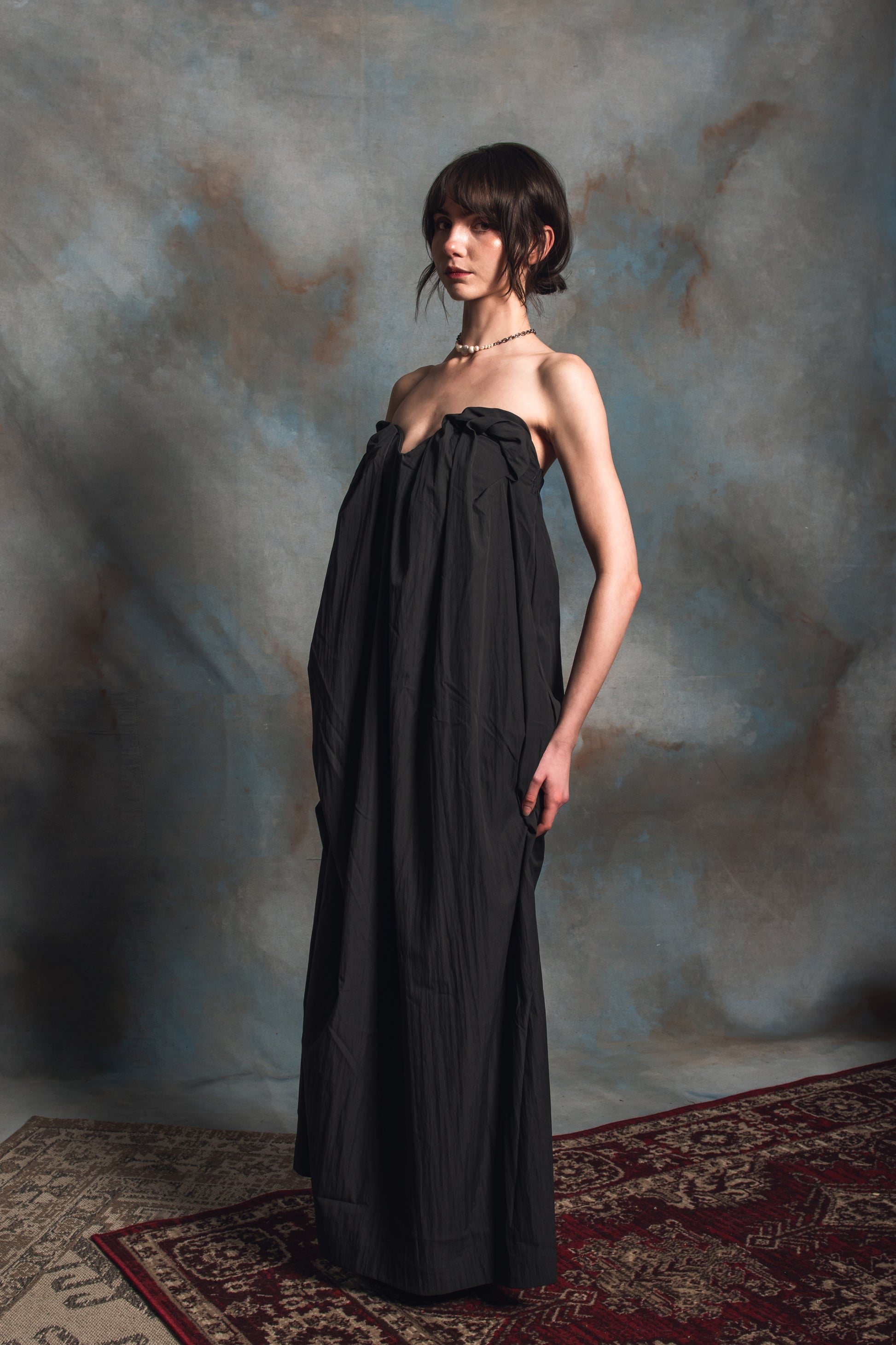 Chloris Charcoal Maxi Dress