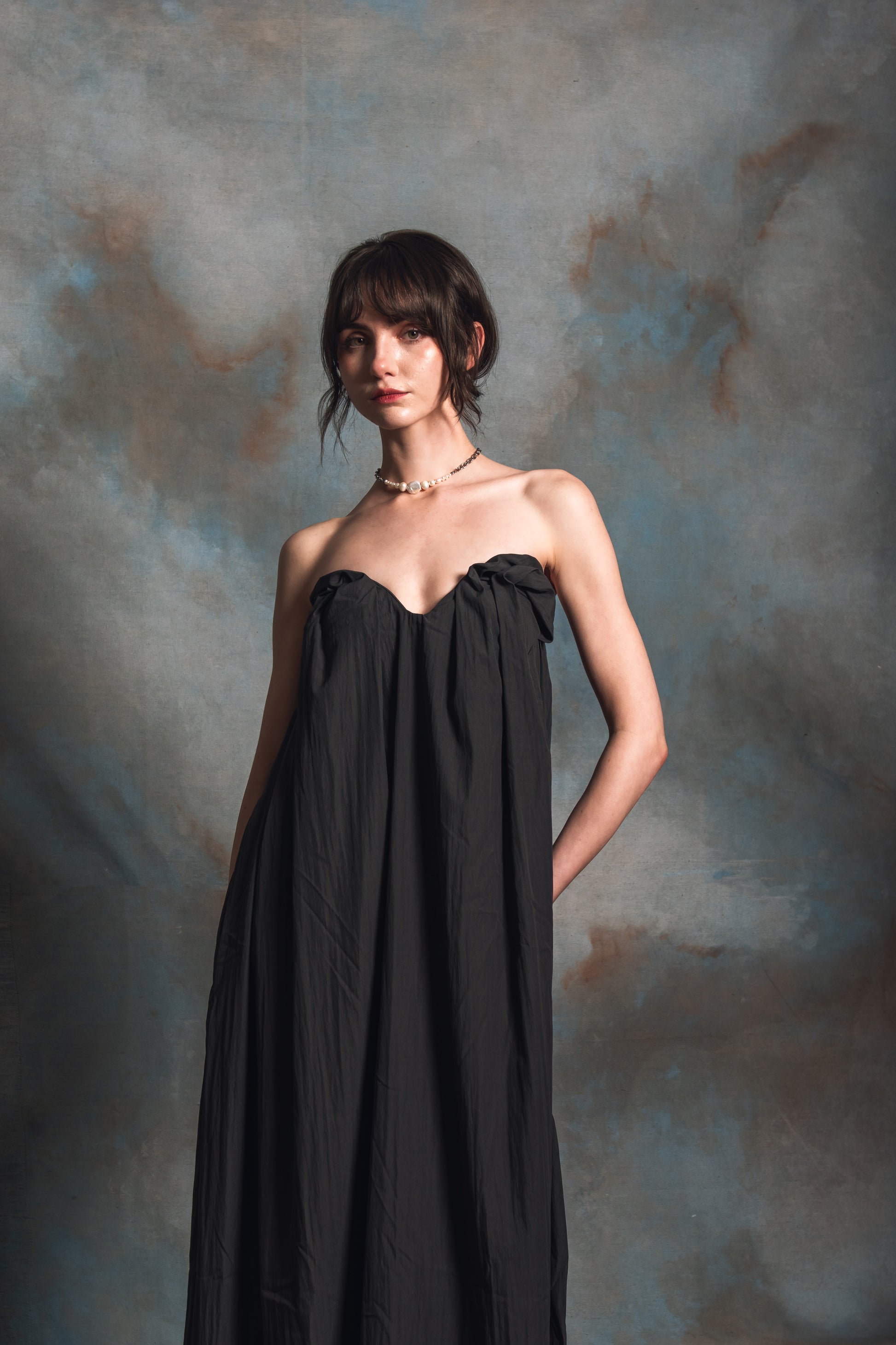 Chloris Charcoal Maxi Dress