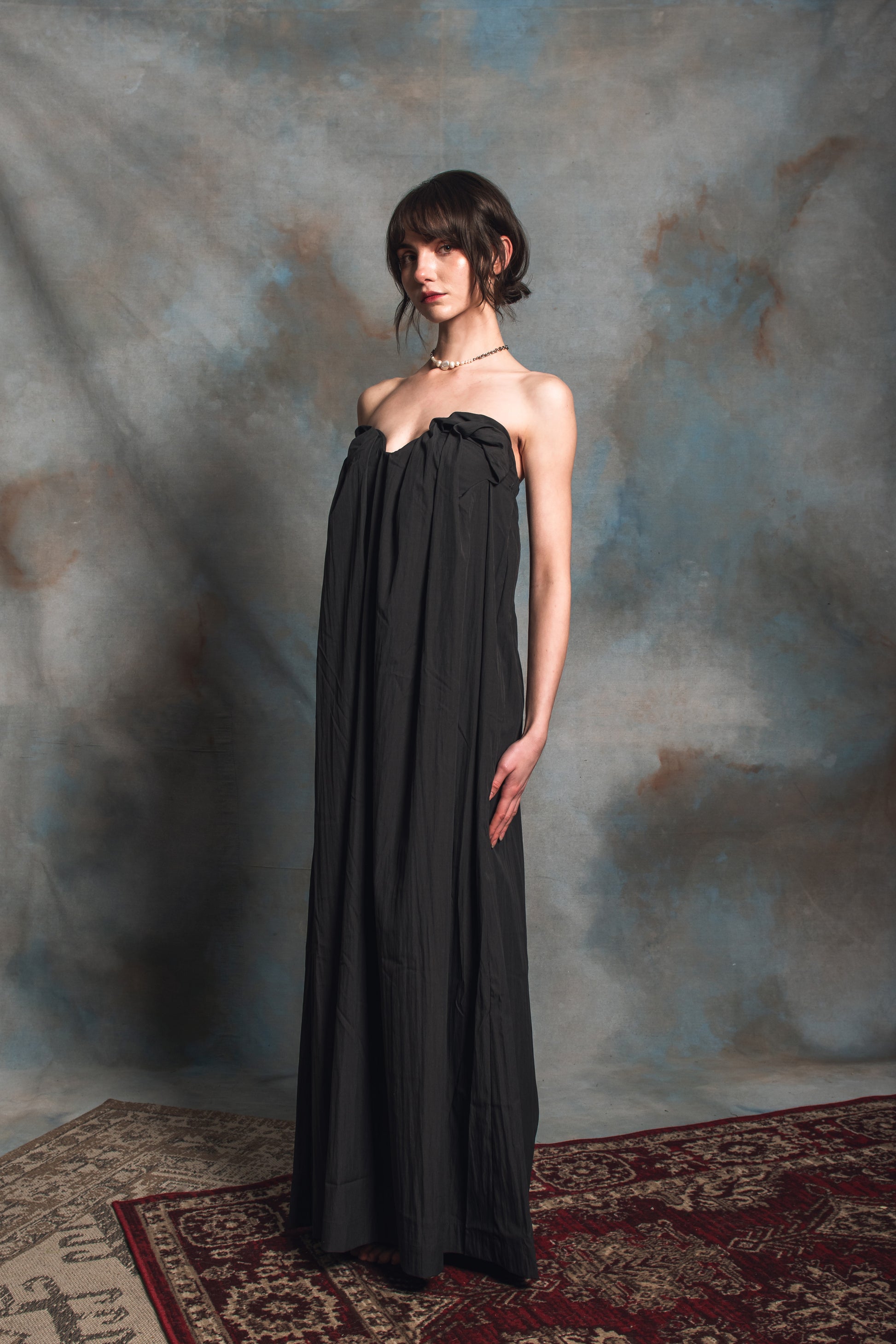 Chloris Charcoal Maxi Dress