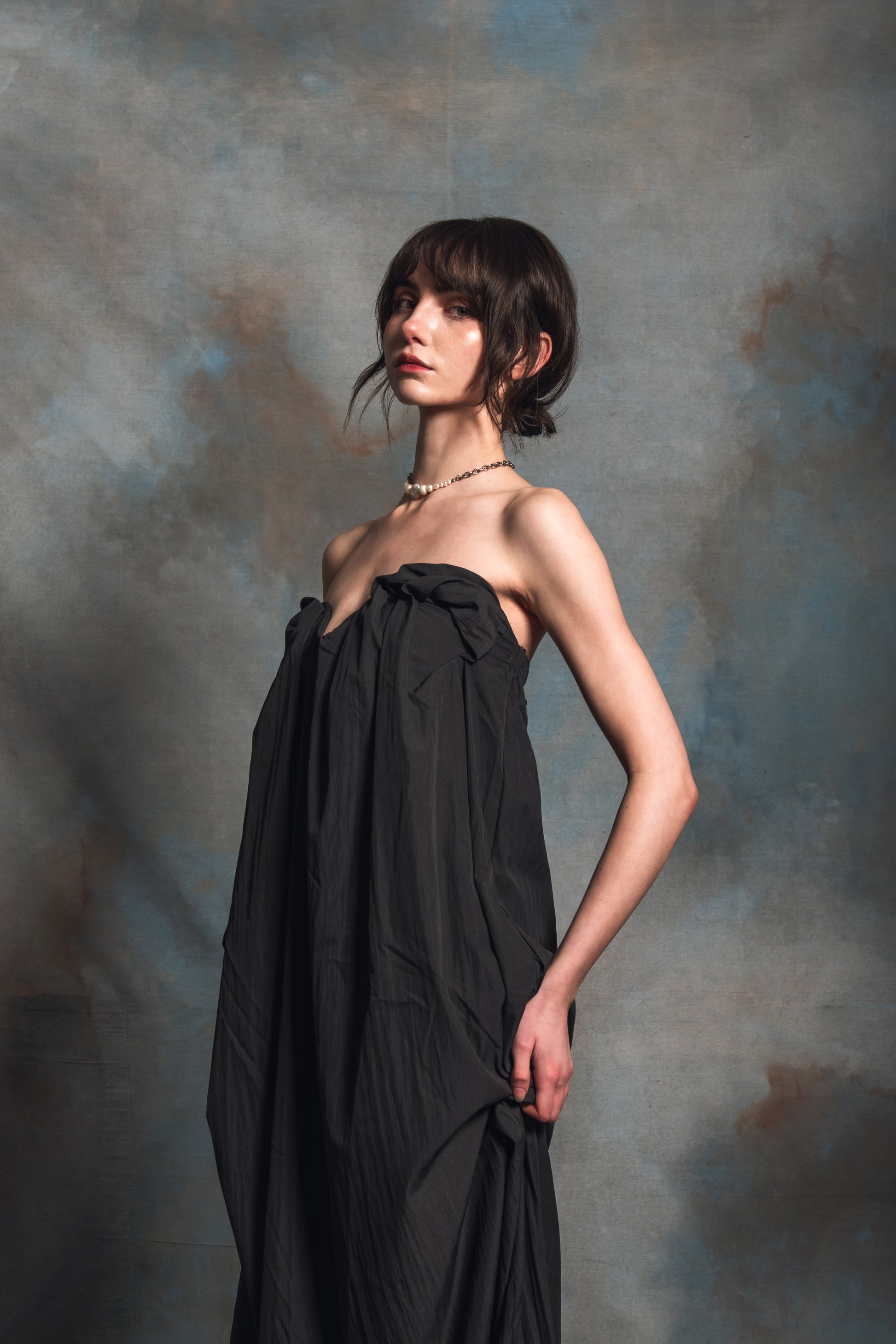 Chloris Charcoal Maxi Dress