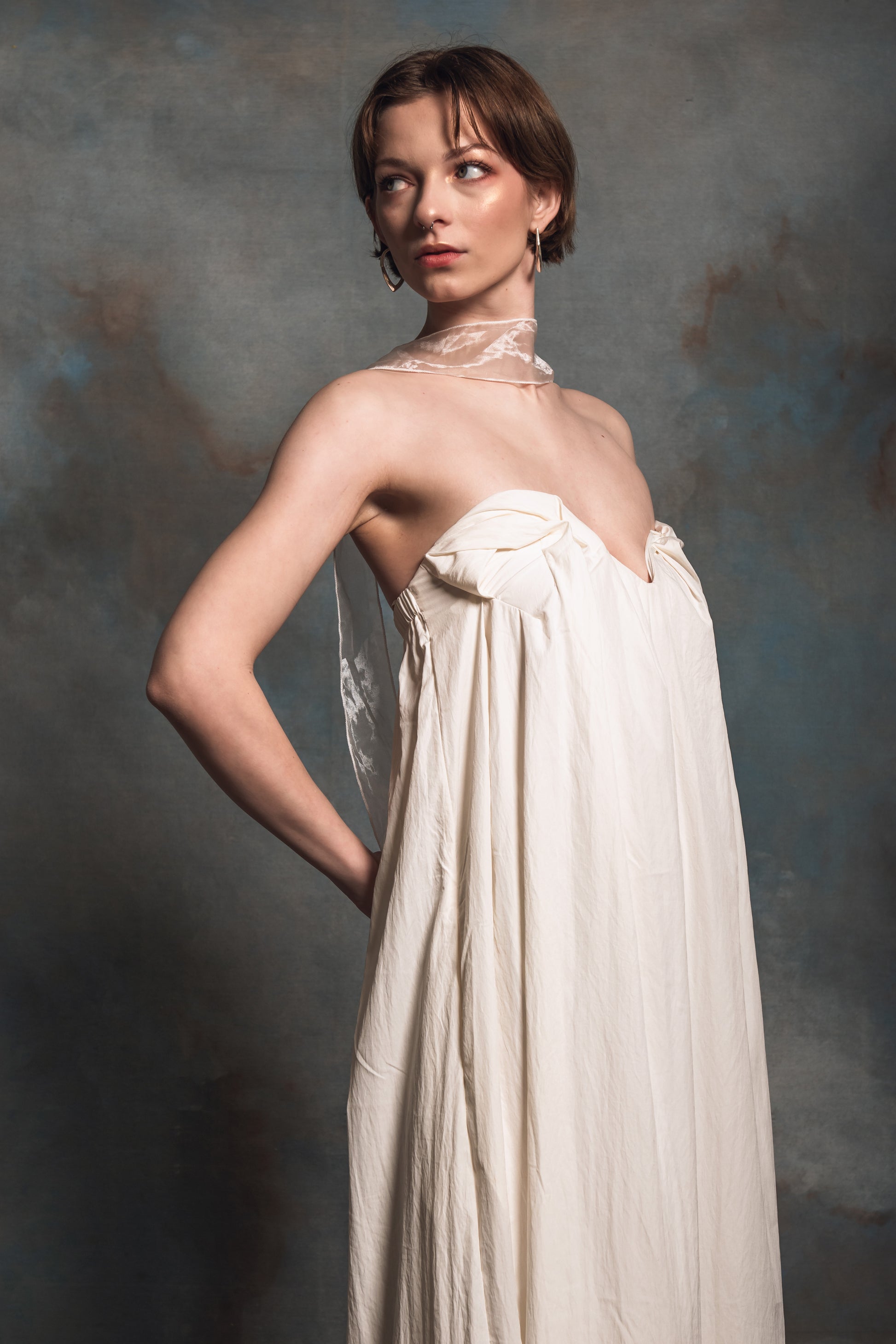 Chloris Ecru Maxi Dress