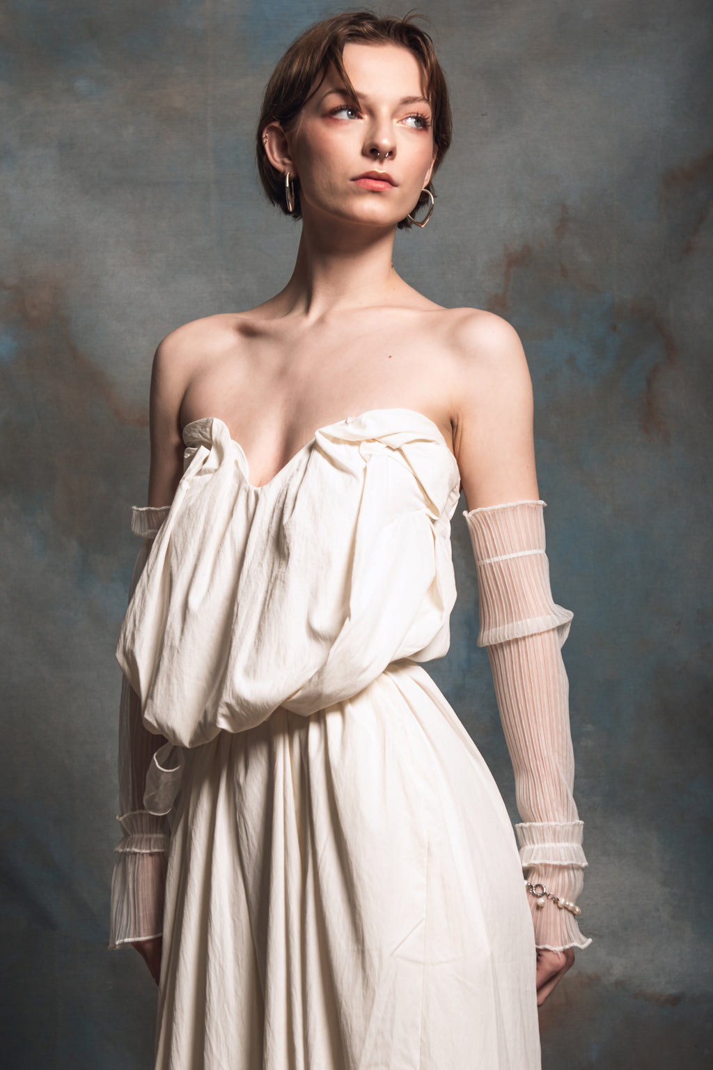 Chloris Ecru Maxi Dress