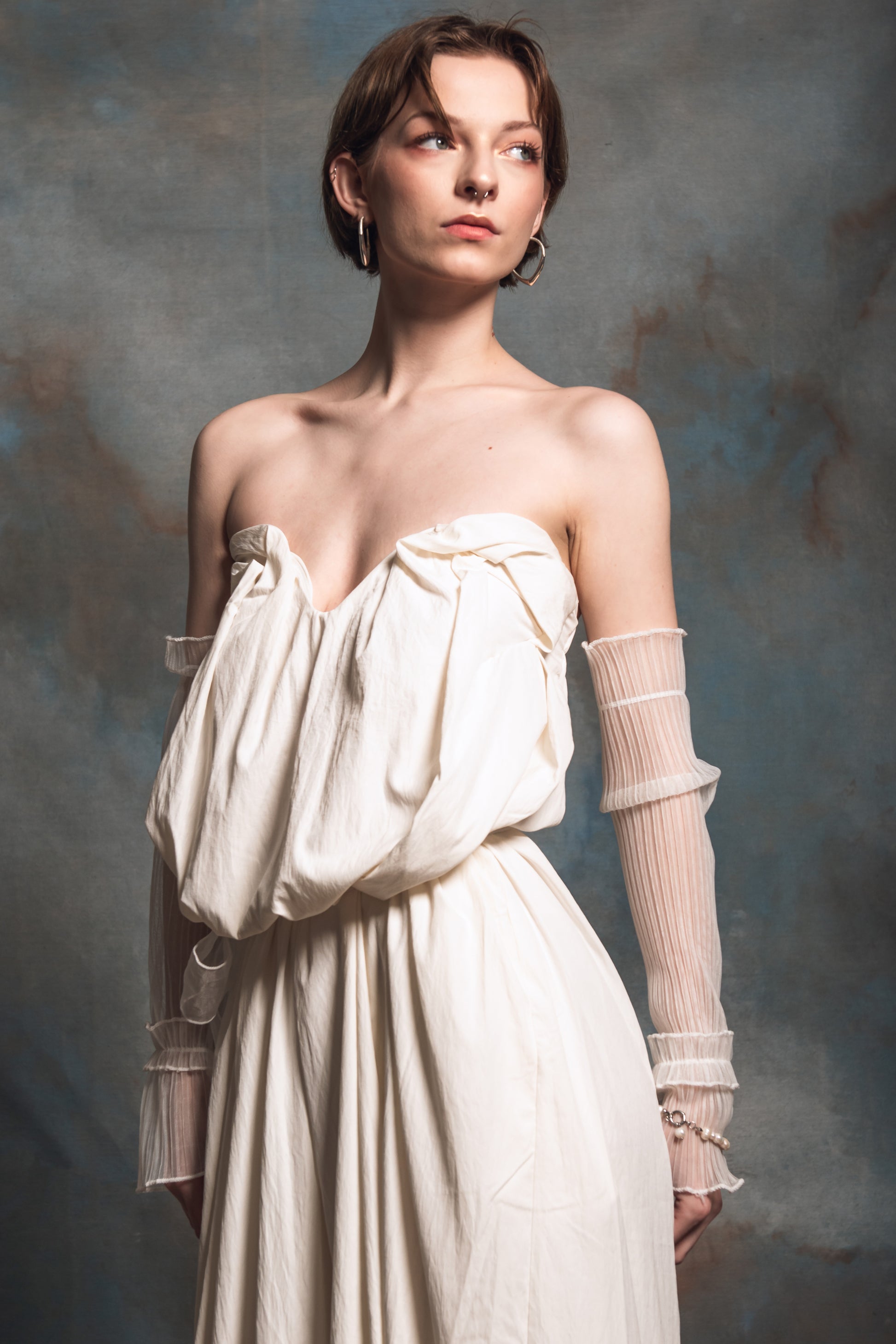 Chloris Ecru Maxi Dress