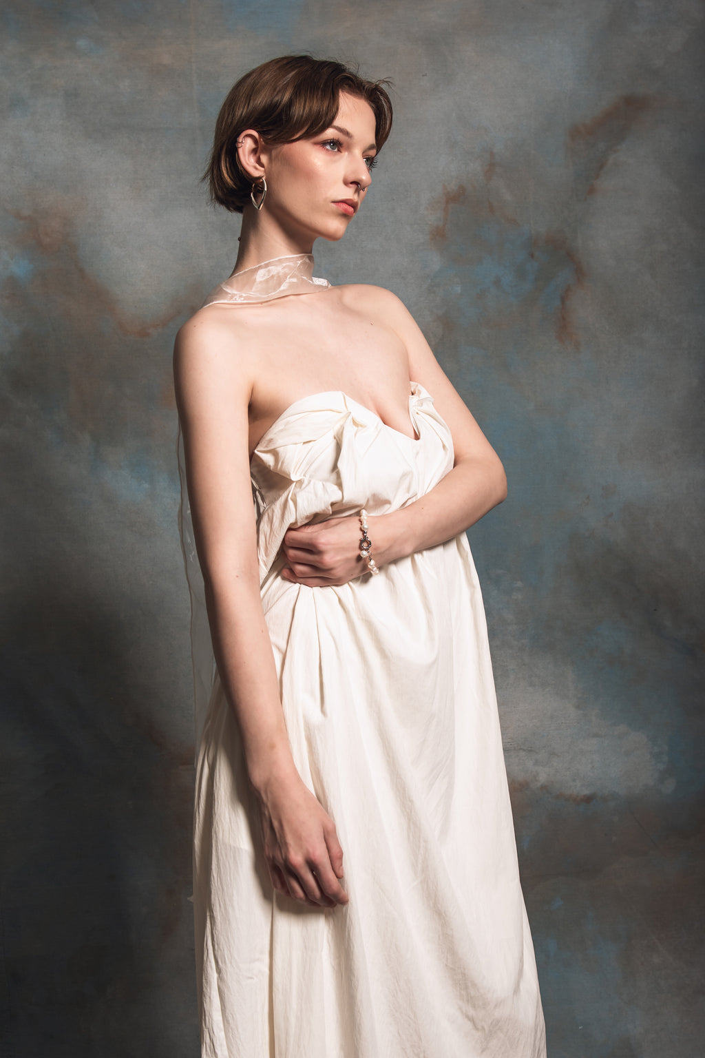 Chloris Ecru Maxi Dress