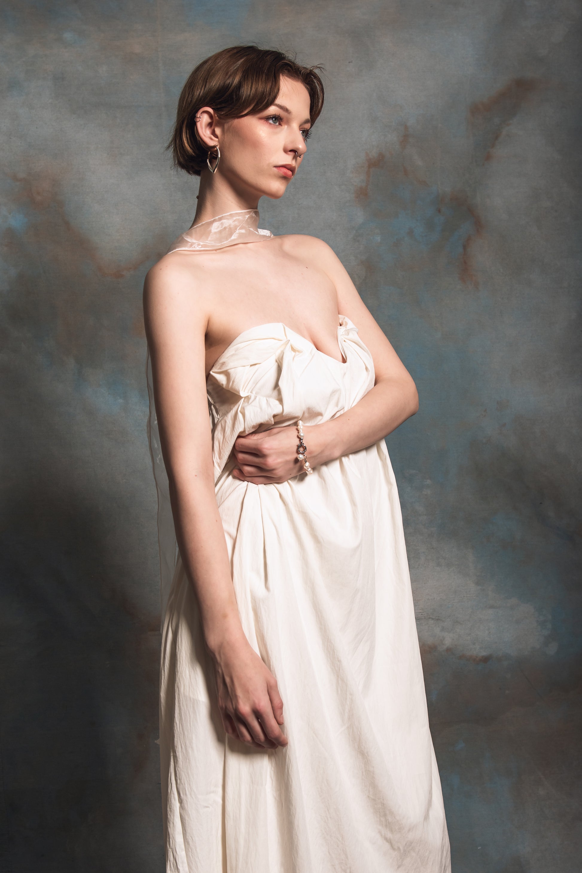 Chloris Ecru Maxi Dress