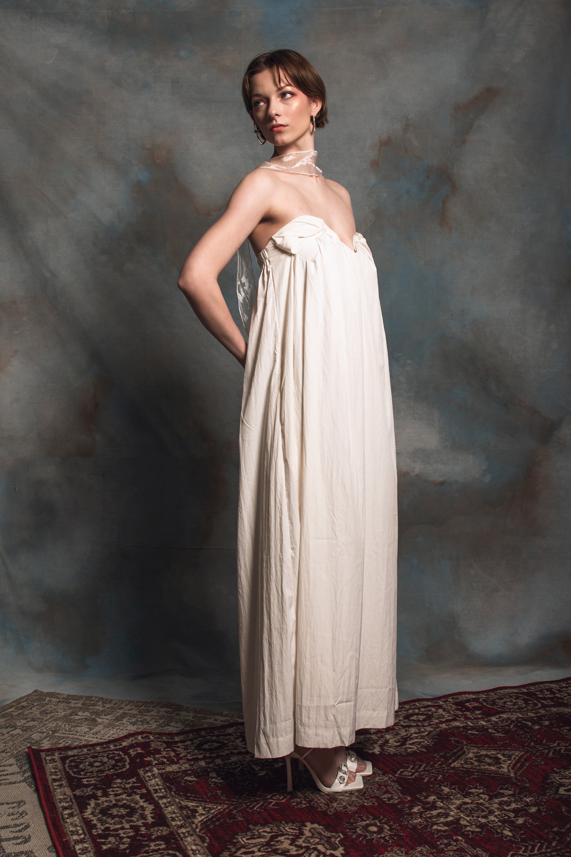 Chloris Ecru Maxi Dress