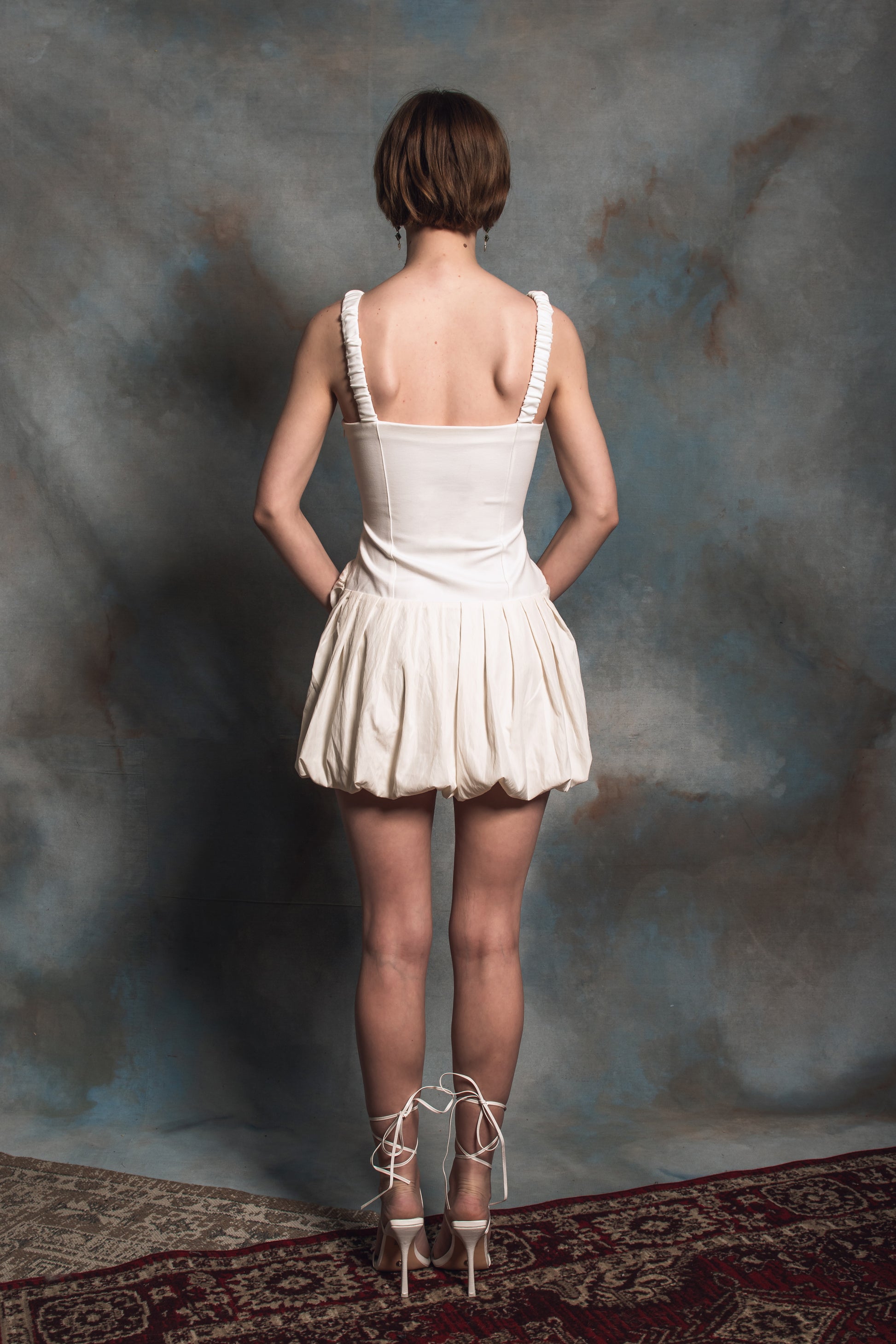 Chloris Ecru Mini Dress