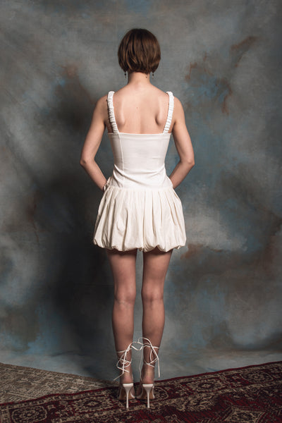 Chloris Ecru Mini Dress