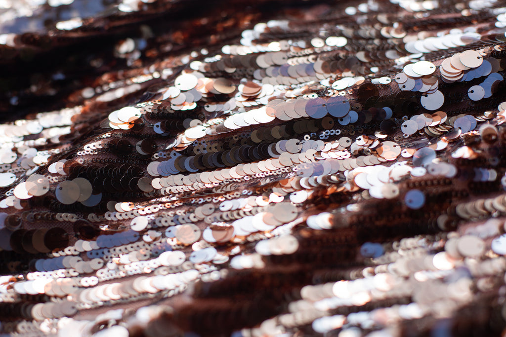 If You Mini Sequin Dress Espresso Brown
