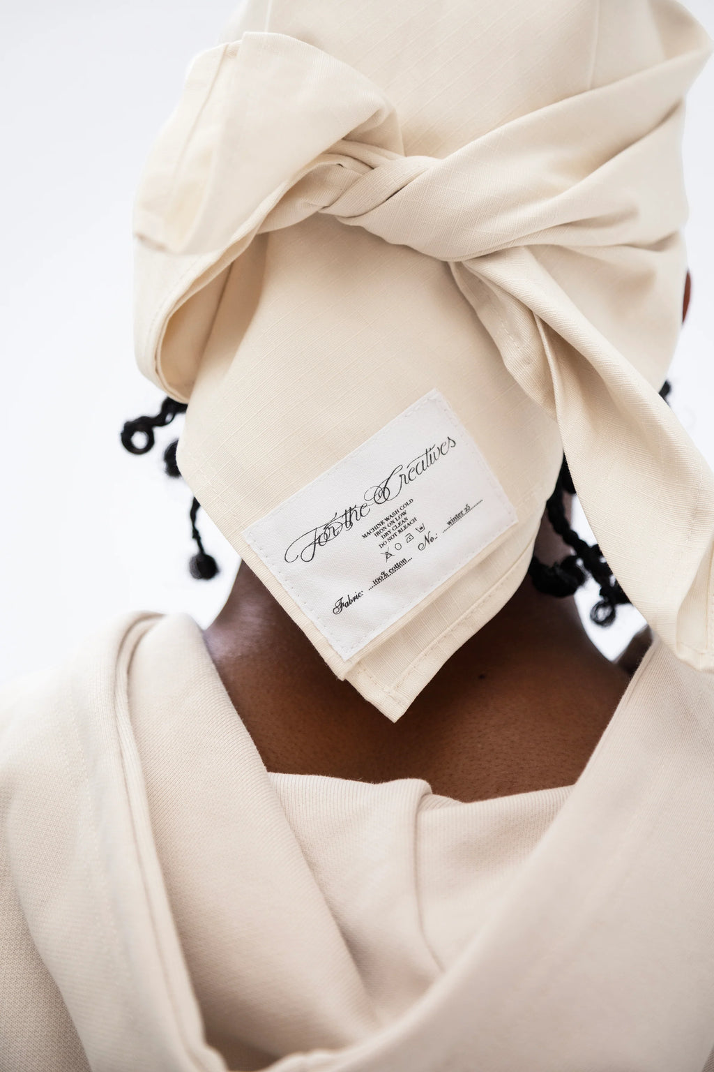 Cream Tie Hat