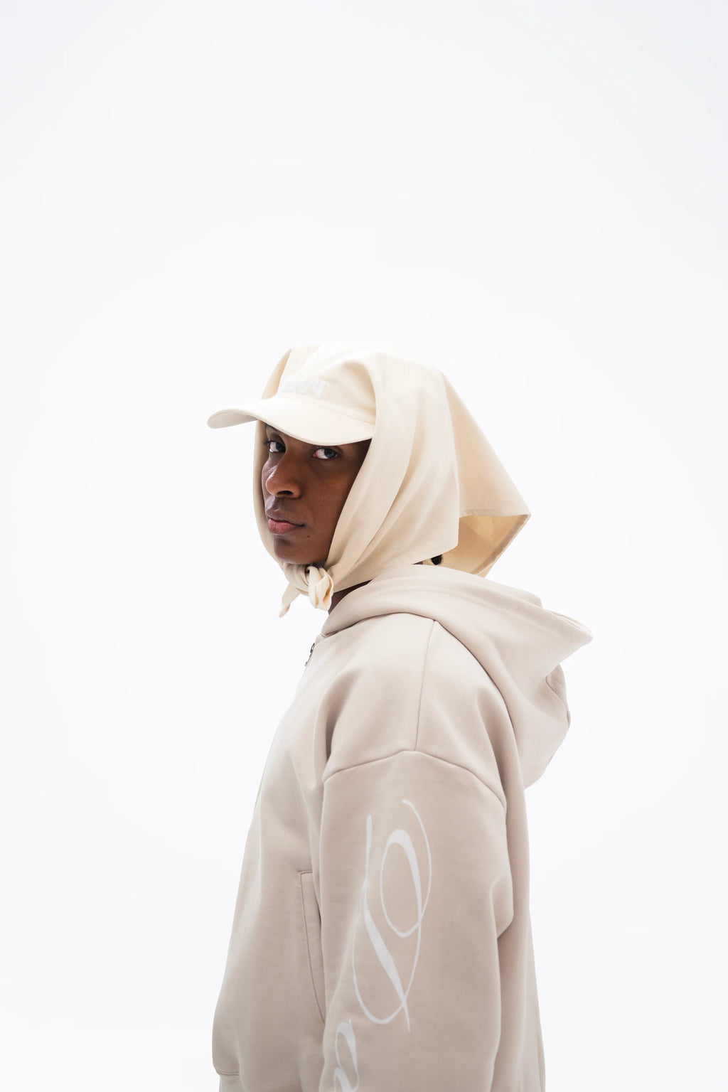 Cream Tie Hat