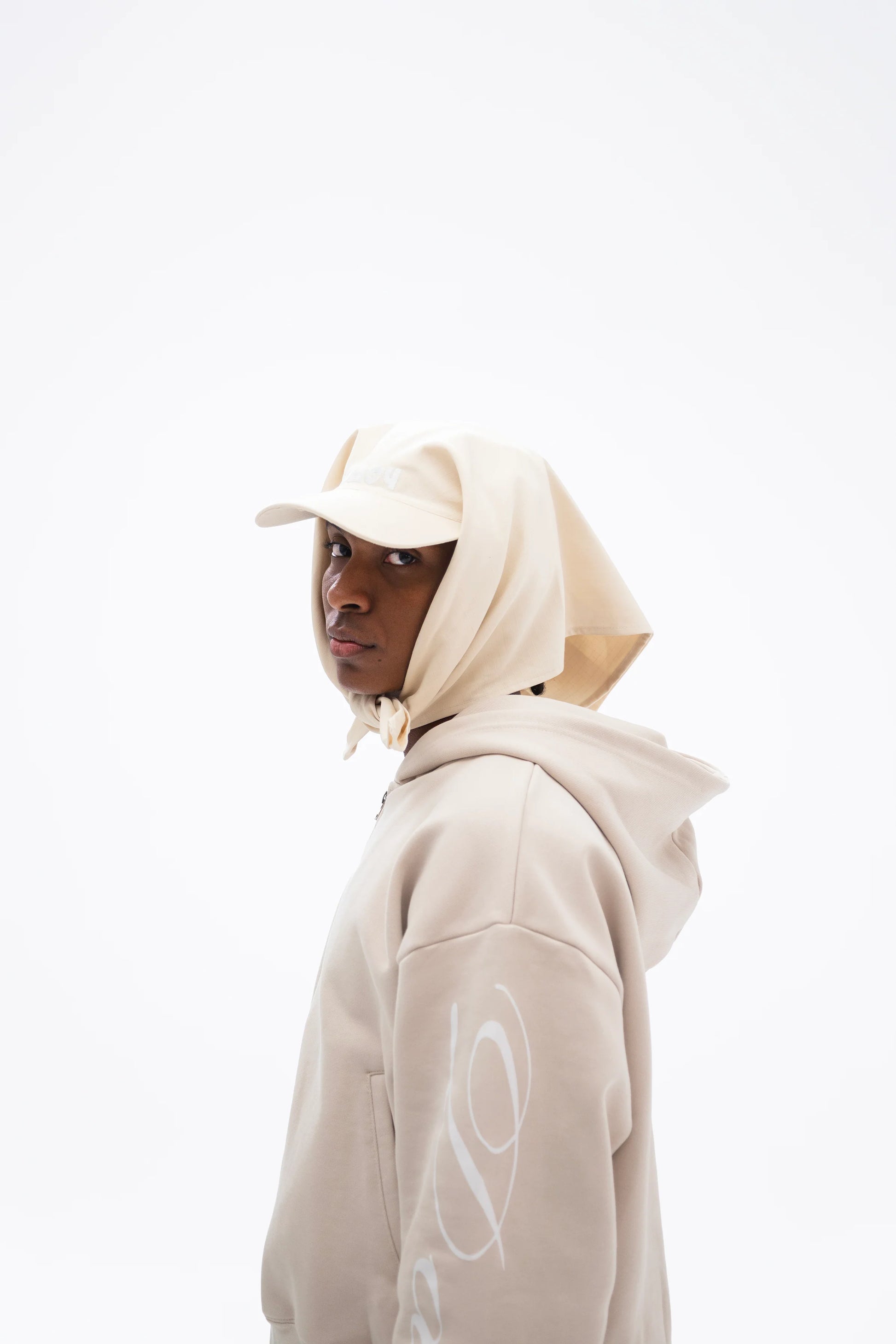 Cream Tie Hat