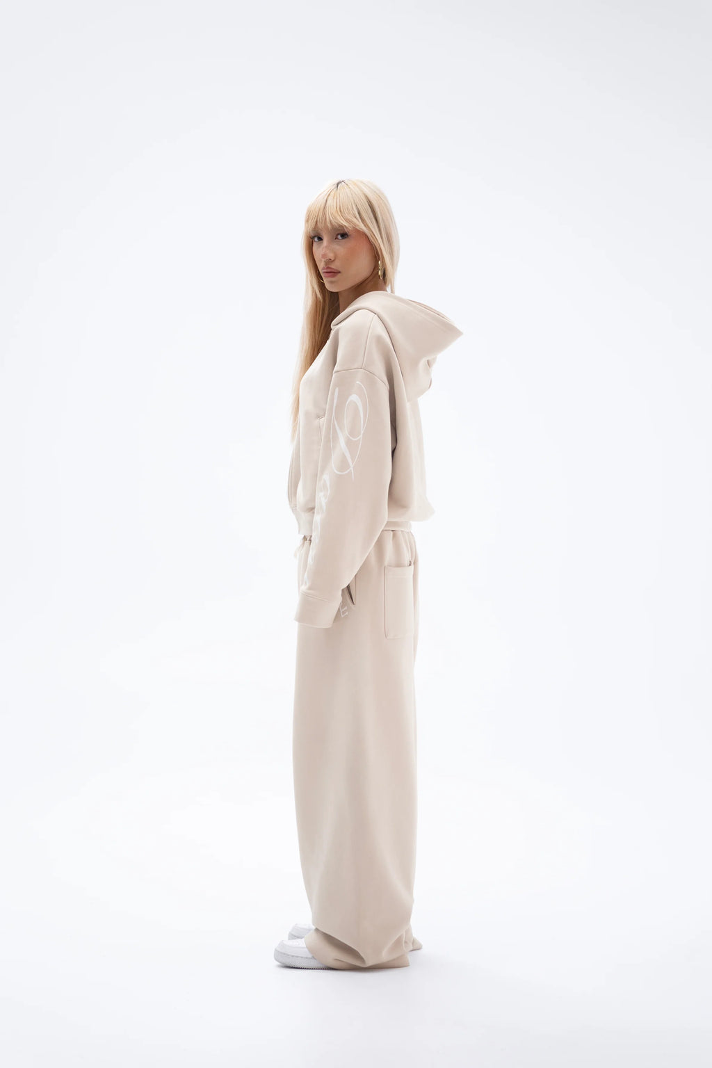 Cream Track Pants