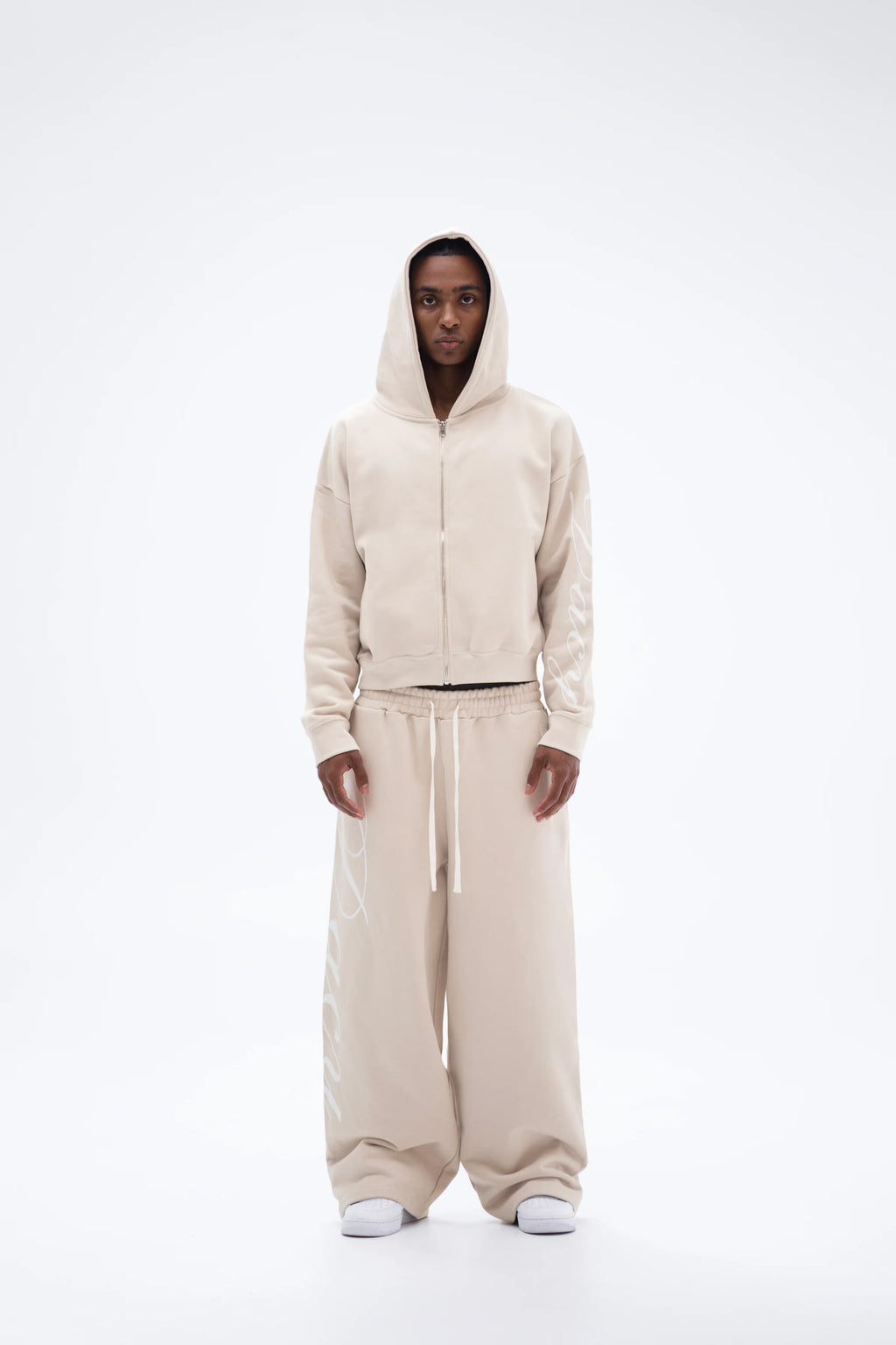 Cream Track Pants