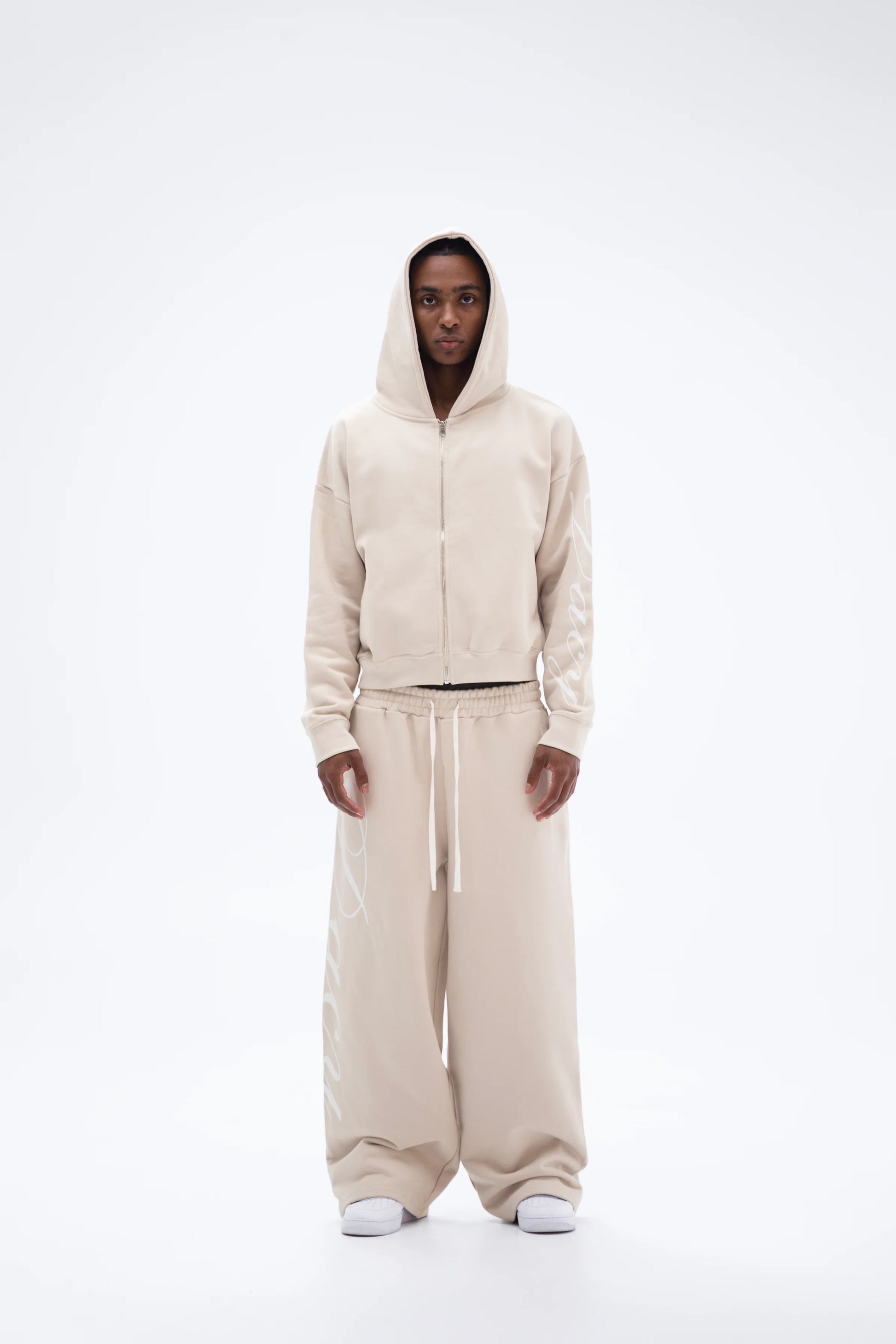 Cream Track Pants