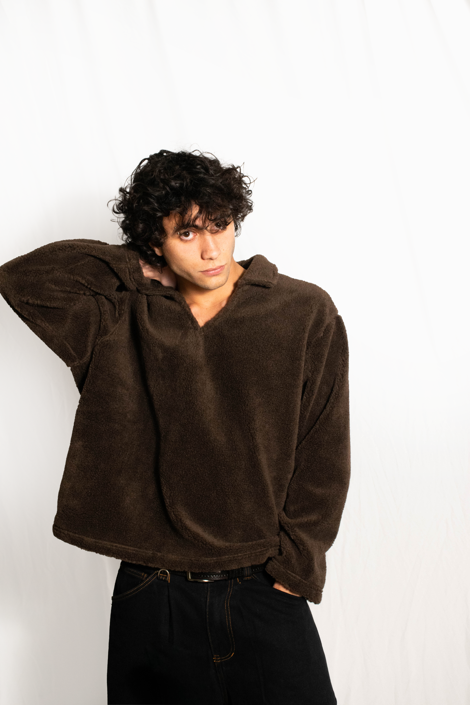 "GRIZZLY" Wool Blend Sherpa Pullover