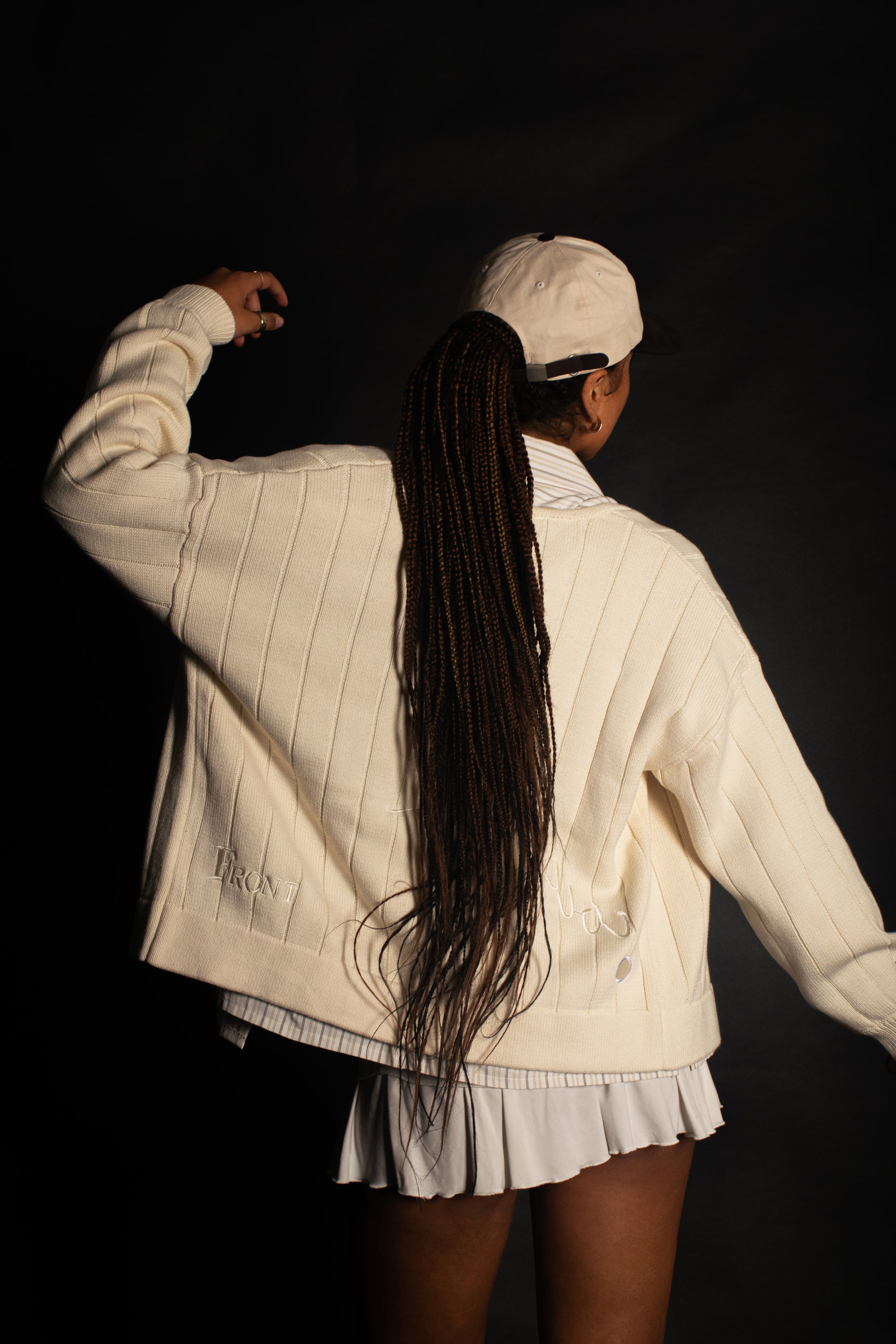 Ivory Double Breasted Cardigan