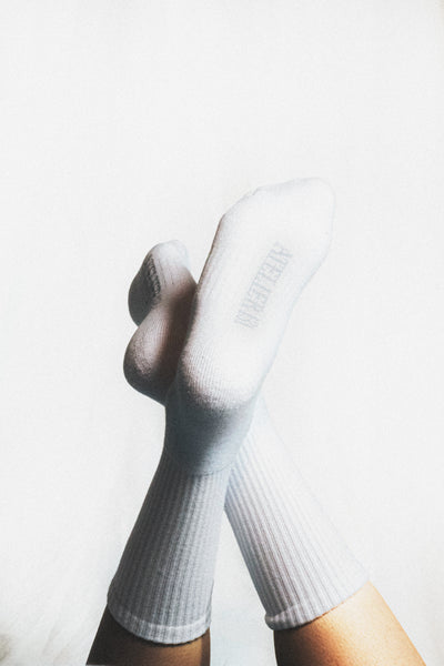 White Everyday Crew Socks