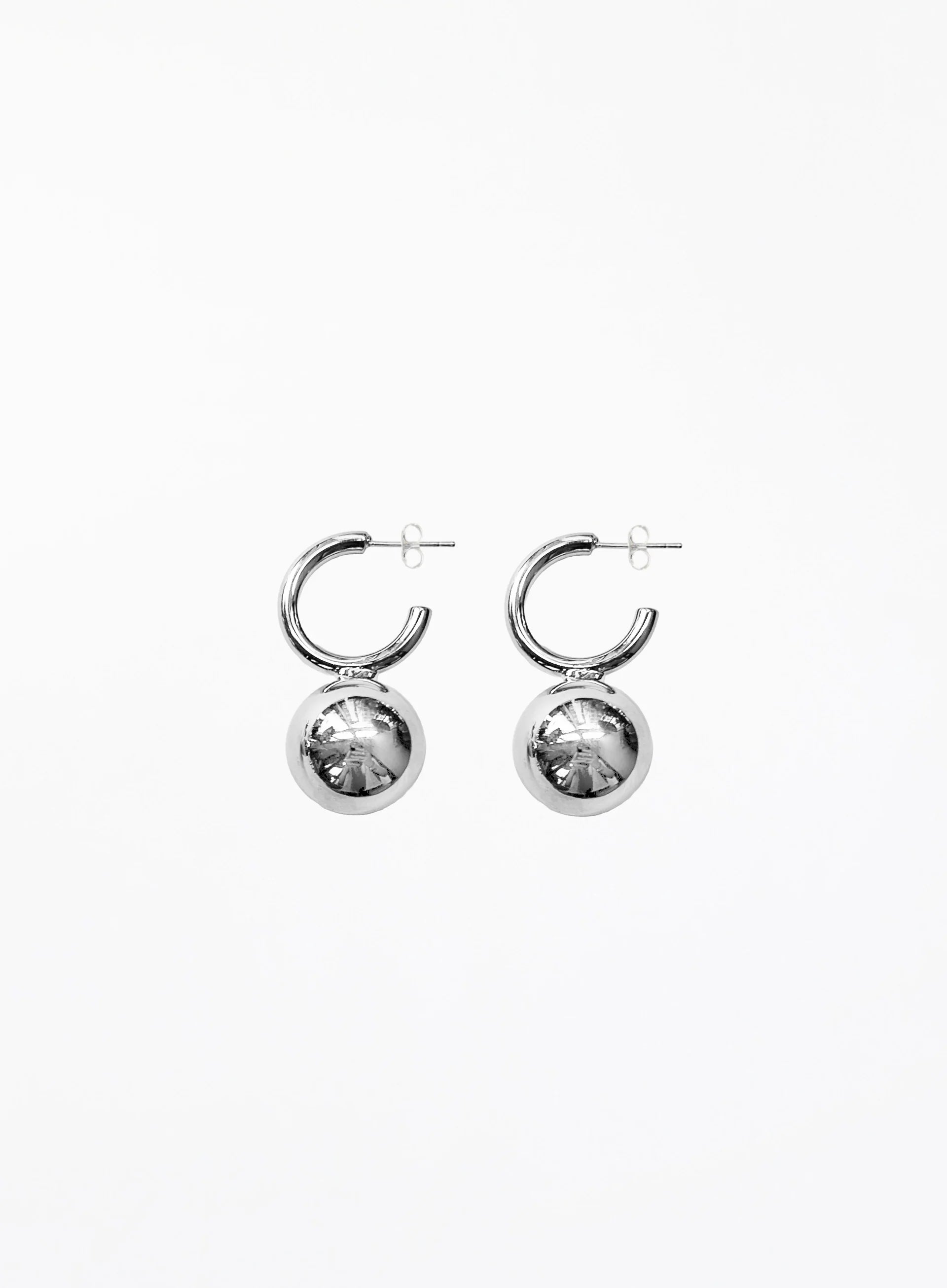 Felicyta Silver Orb Earrings