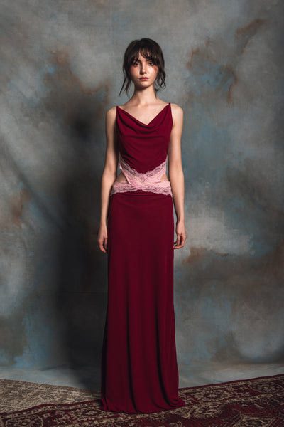 Feronia Berry Pink Sleeveless Maxi Dress