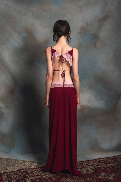 Feronia Berry Pink Sleeveless Maxi Dress