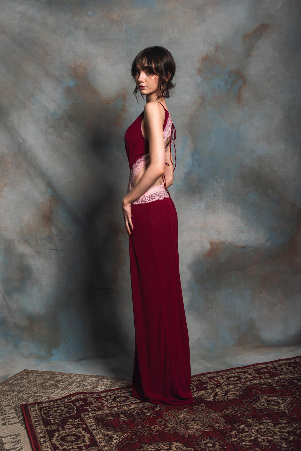 Feronia Berry Pink Sleeveless Maxi Dress
