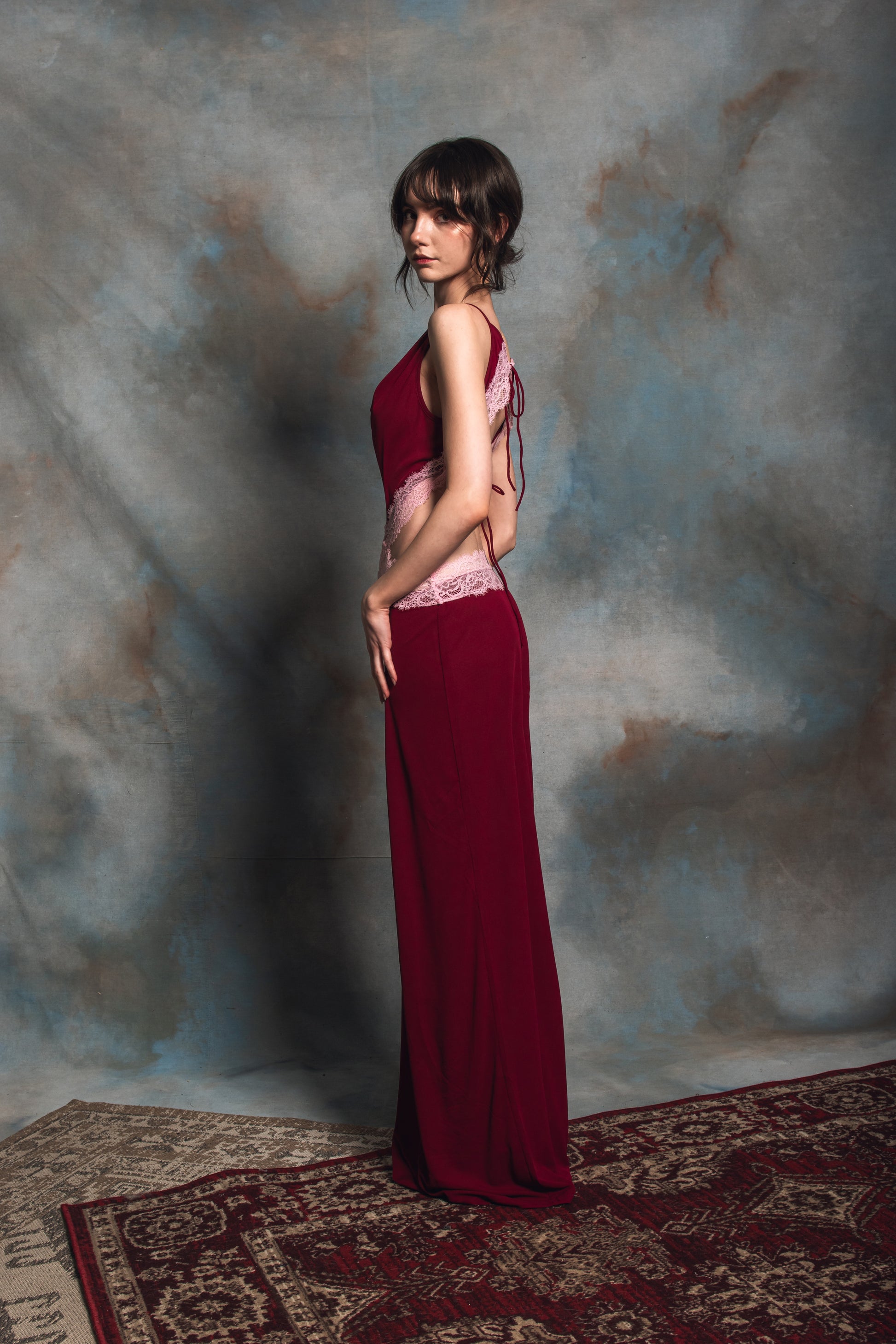 Feronia Berry Pink Sleeveless Maxi Dress