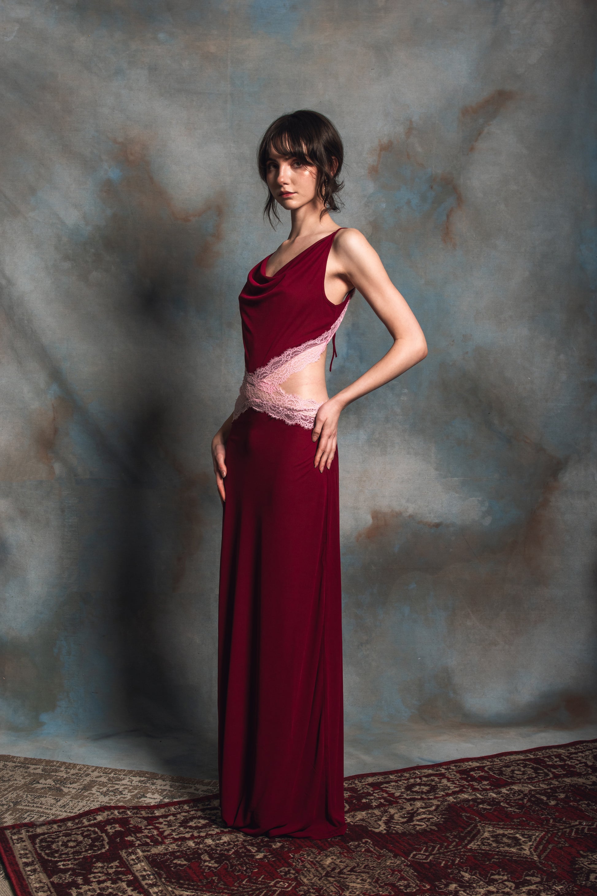 Feronia Berry Pink Sleeveless Maxi Dress