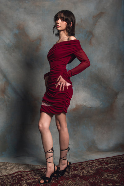 Feronia Berry Pink Mini Skirt