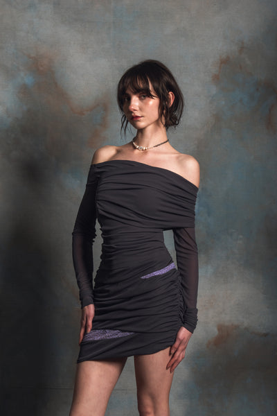 Feronia Charcoal Mini Skirt