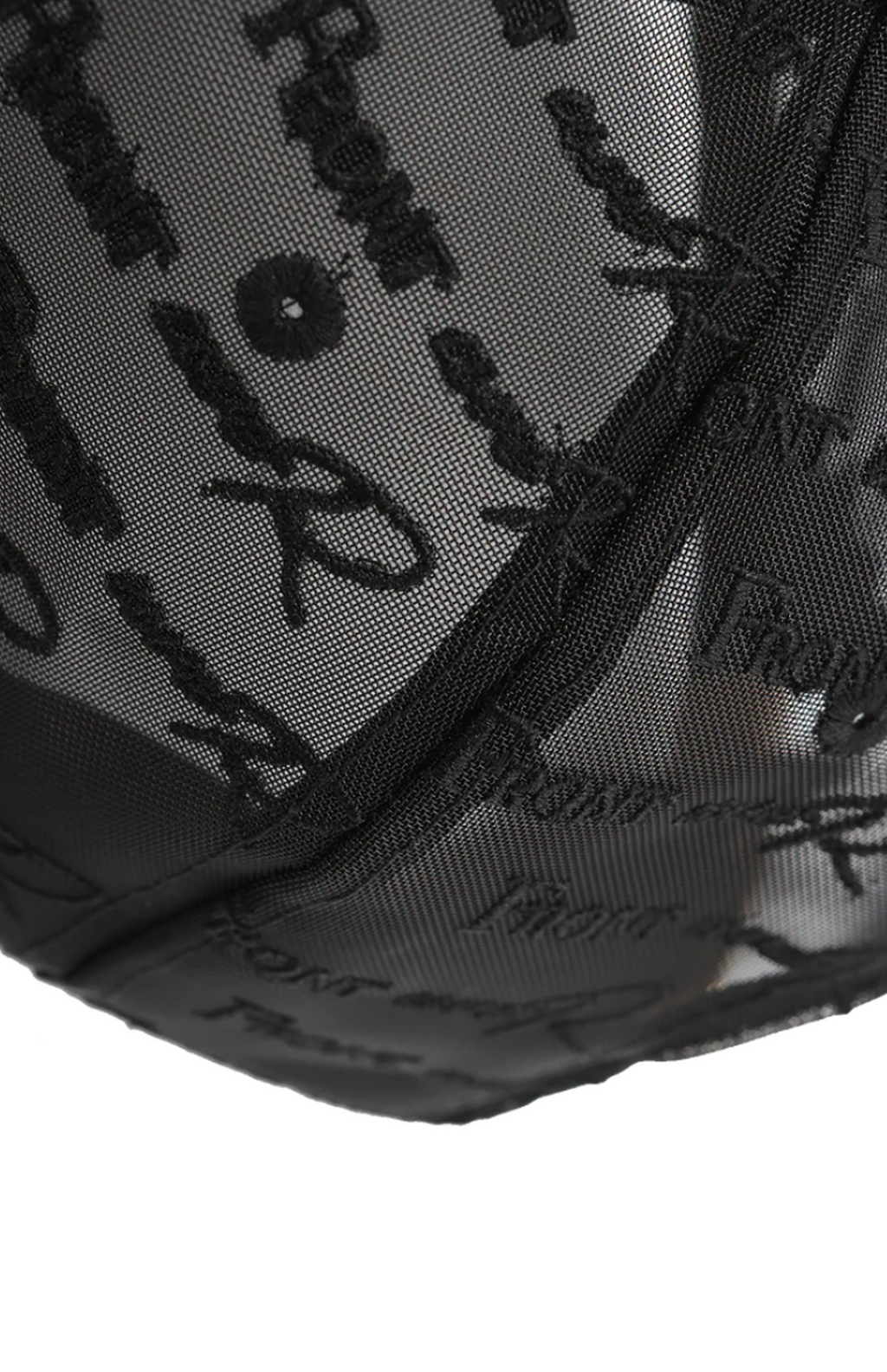 Black Puff Print Trucker Hat